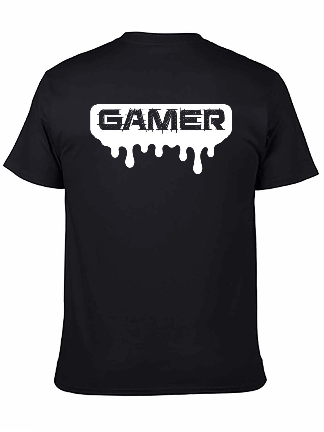 Gamer Drip Black T-Shirt - Gaming Apparel