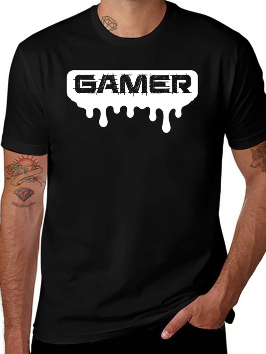 Gamer Drip Black T-Shirt - Gaming Apparel
