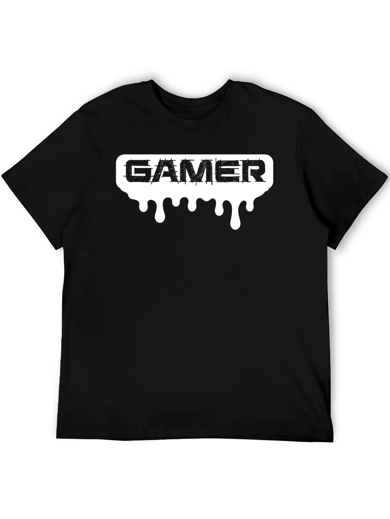 Gamer Drip Black T-Shirt - Gaming Apparel