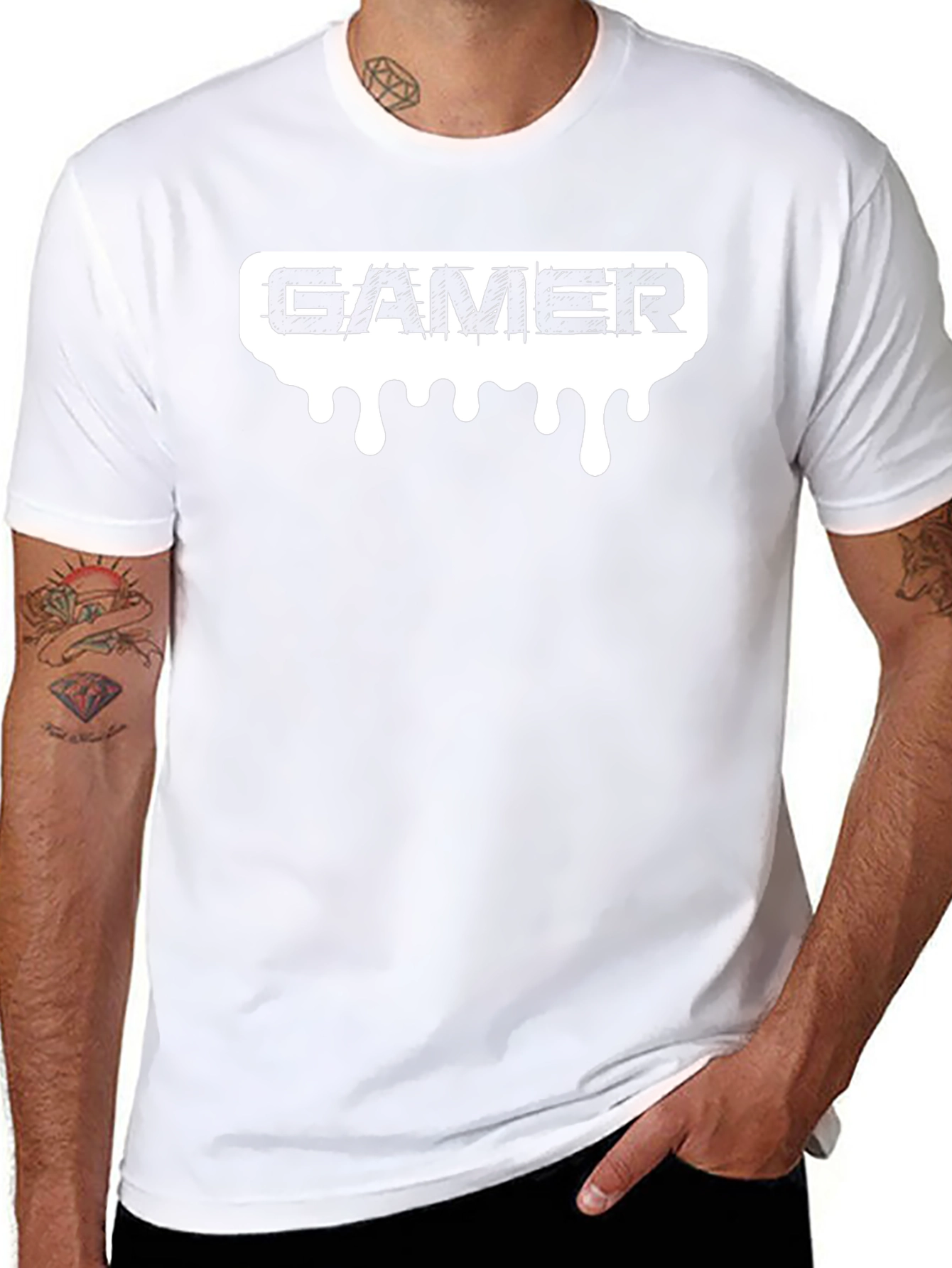 Gamer Drip Black T-Shirt - Gaming Apparel