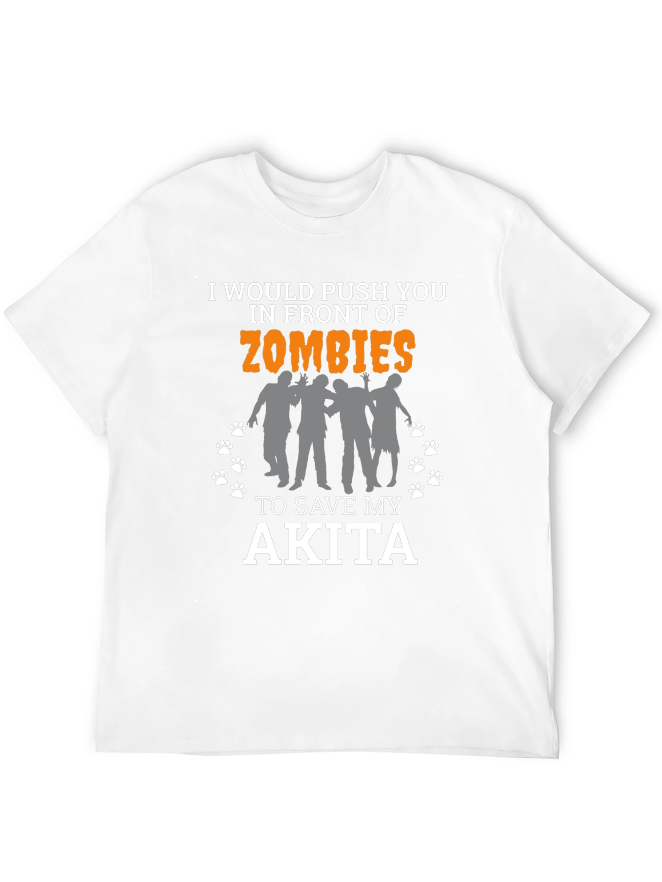 Funny Akita Zombie T-Shirt