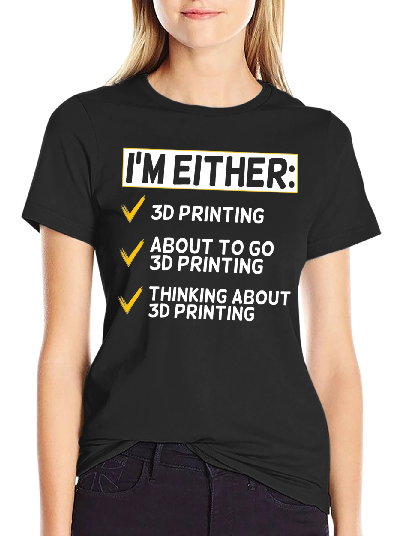 Im Either 3D Printing T-Shirt - Funny Hobby Tee