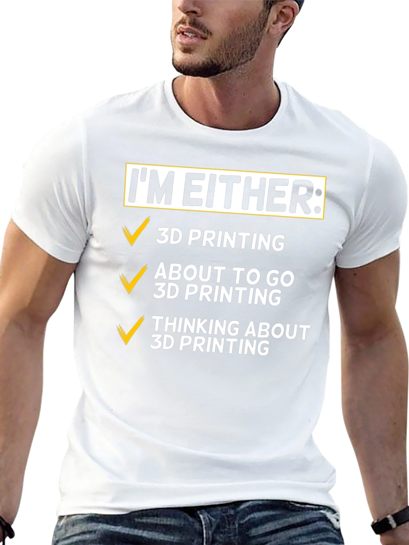 Im Either 3D Printing T-Shirt - Funny Hobby Tee
