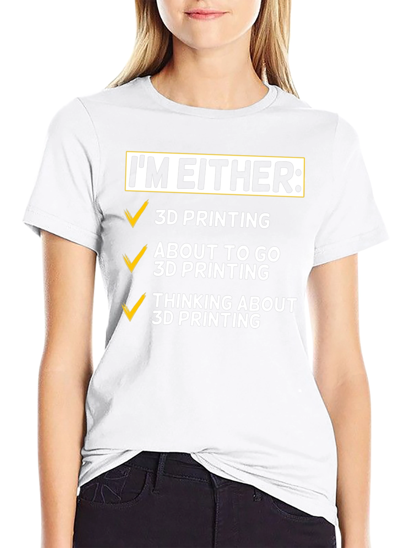 Im Either 3D Printing T-Shirt - Funny Hobby Tee