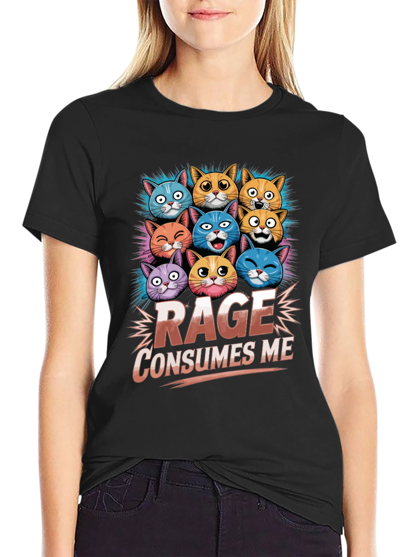 Rage Consumes Me Cat T-Shirt