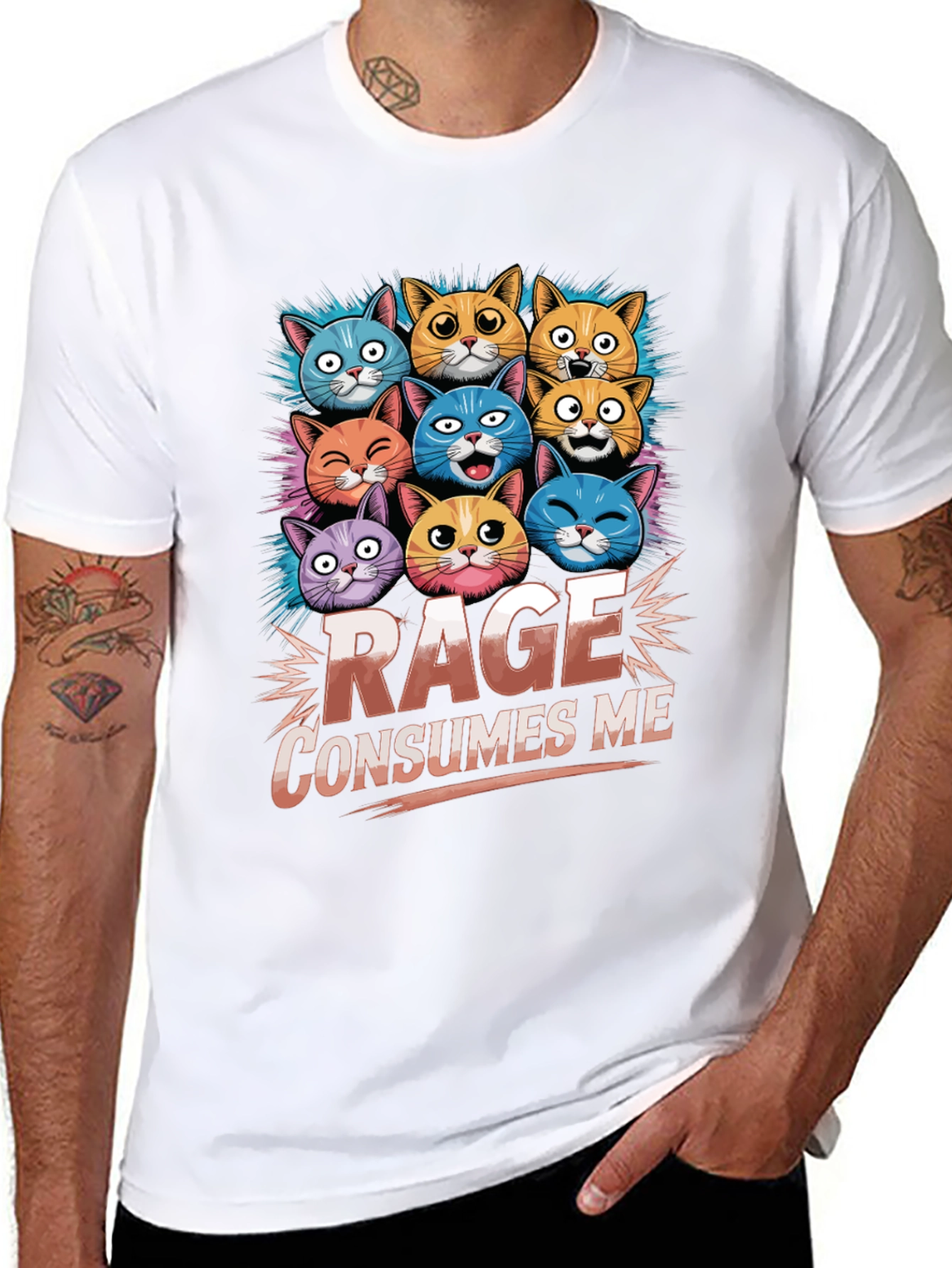 Rage Consumes Me Cat T-Shirt