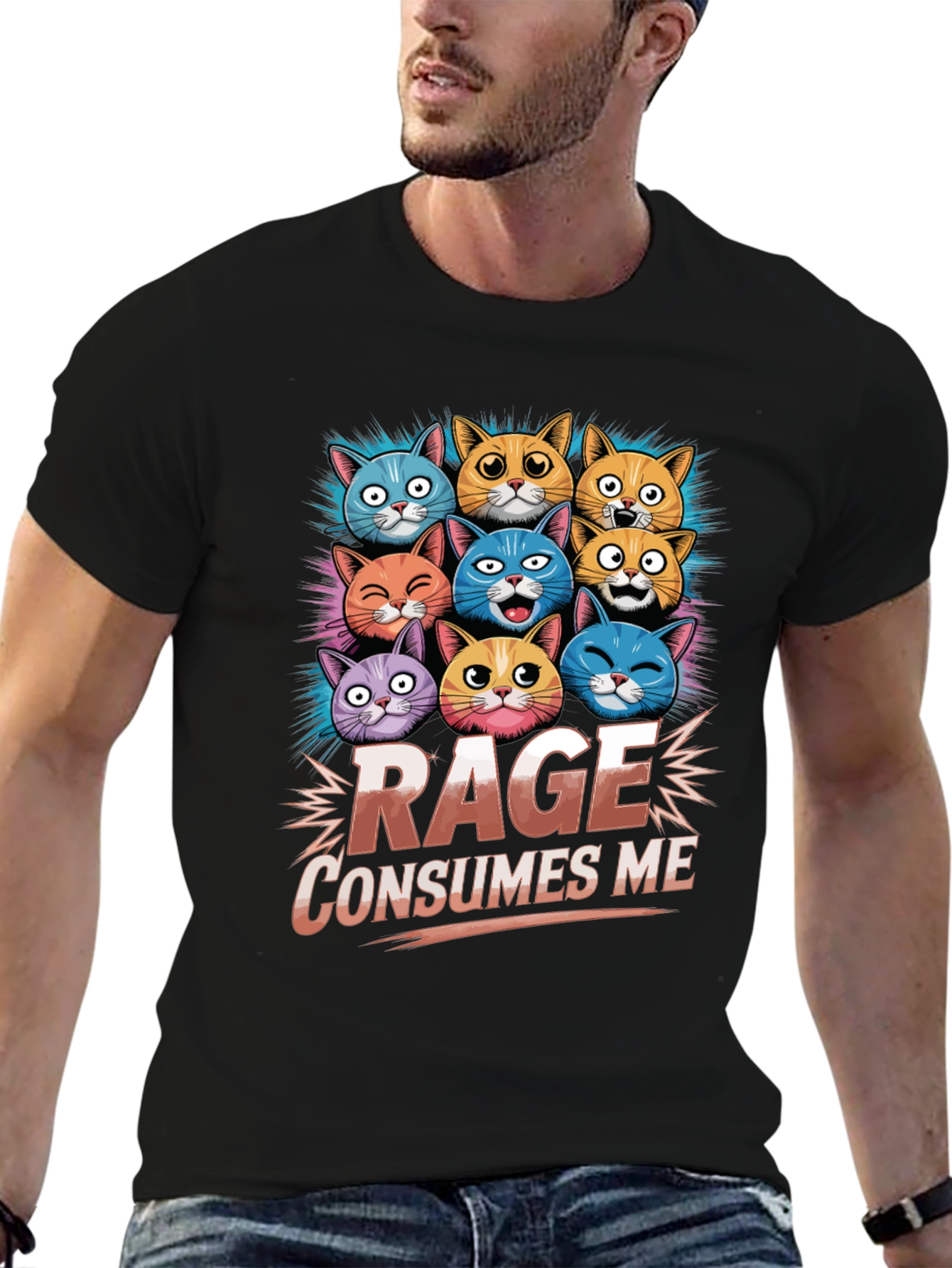 Rage Consumes Me Cat T-Shirt