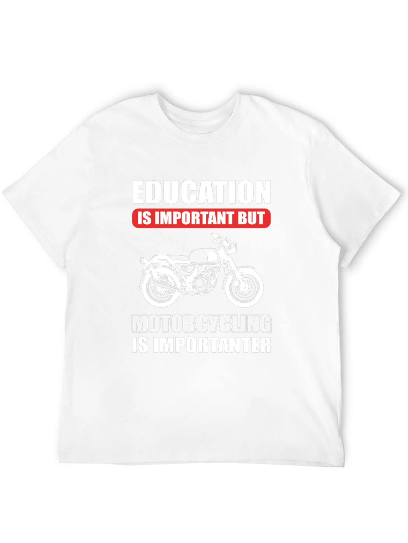 Education vs. Motorcycling Graphic Tee