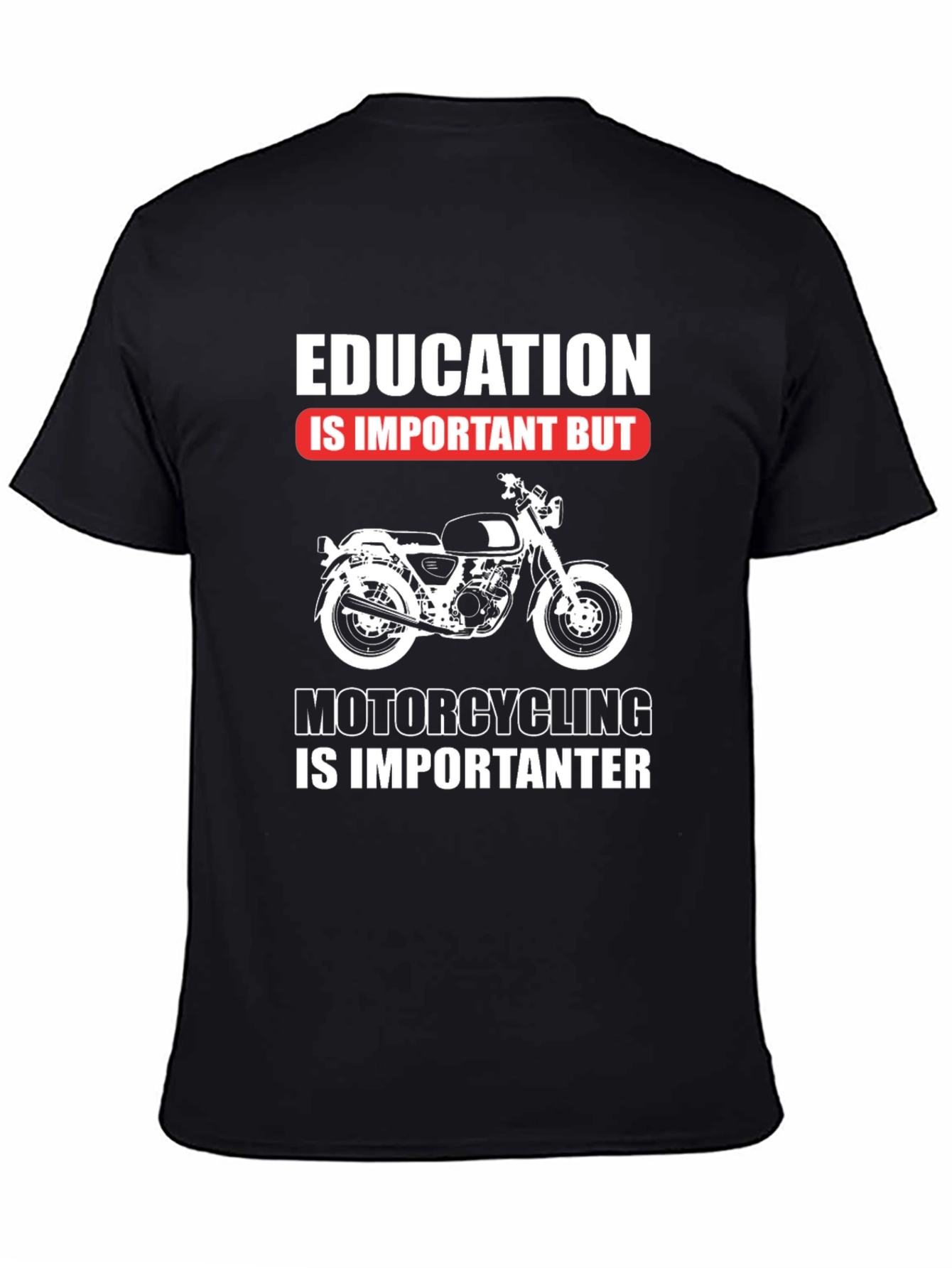 Education vs. Motorcycling Graphic Tee