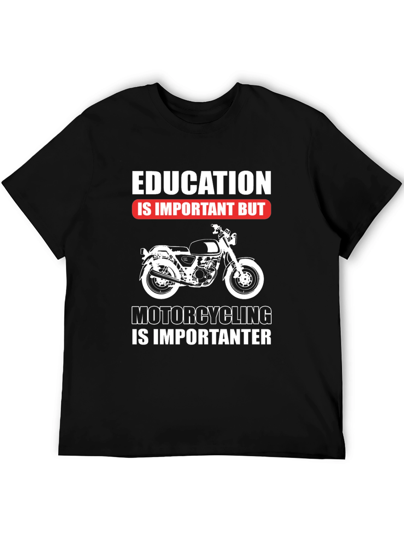 Education vs. Motorcycling Graphic Tee