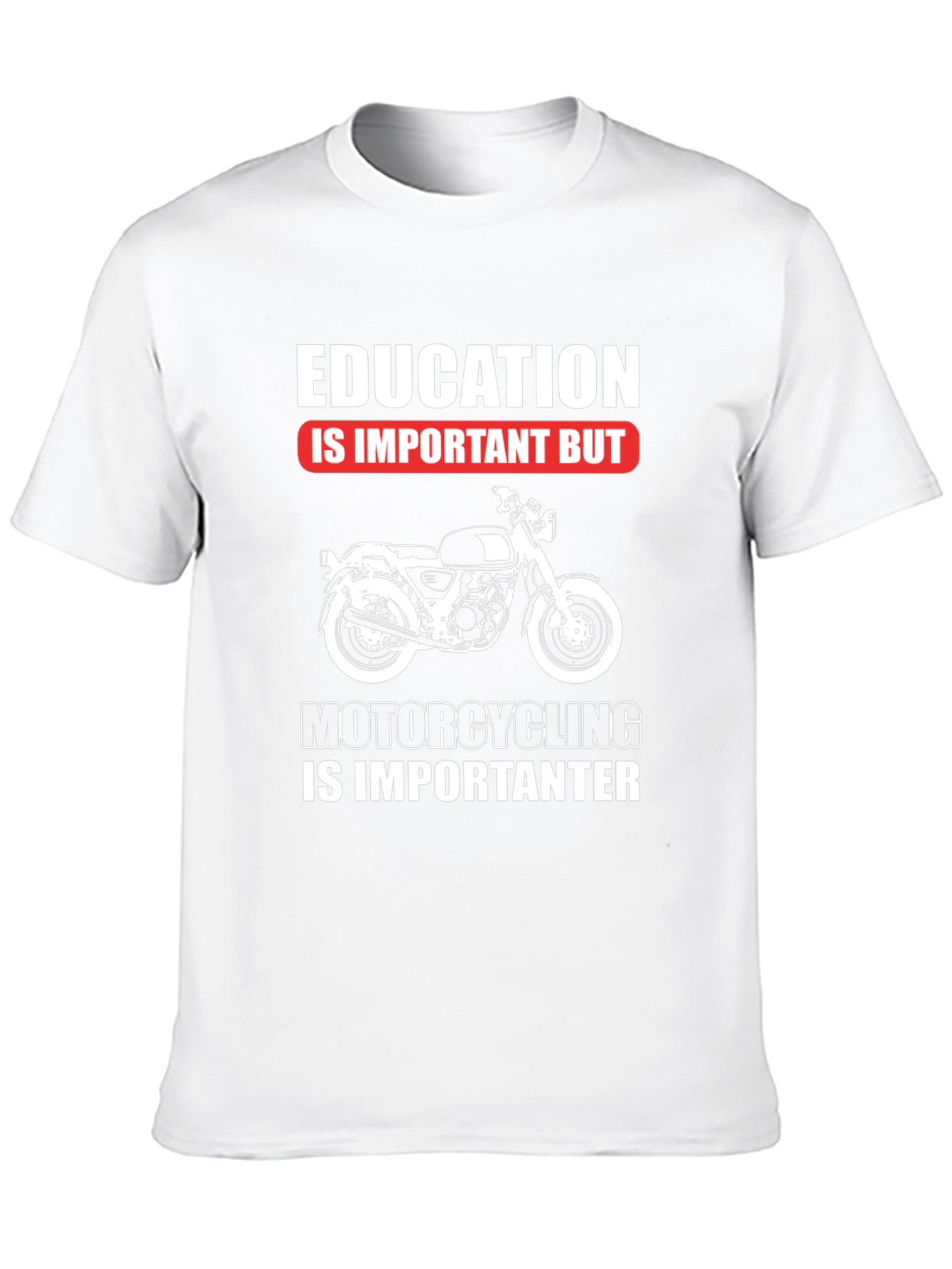 Education vs. Motorcycling Graphic Tee