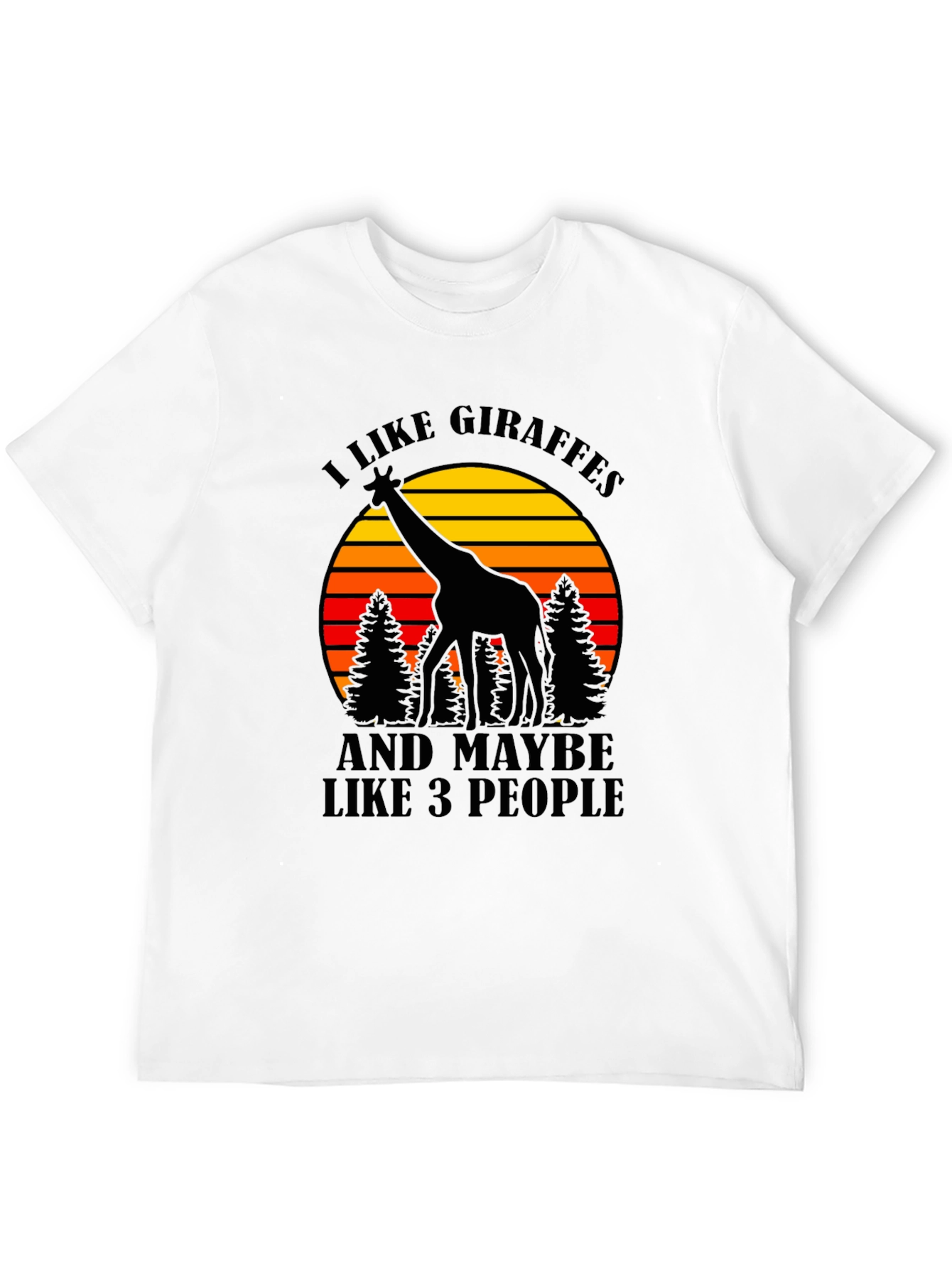 I Like Giraffes T-Shirt - Mens Black Tee
