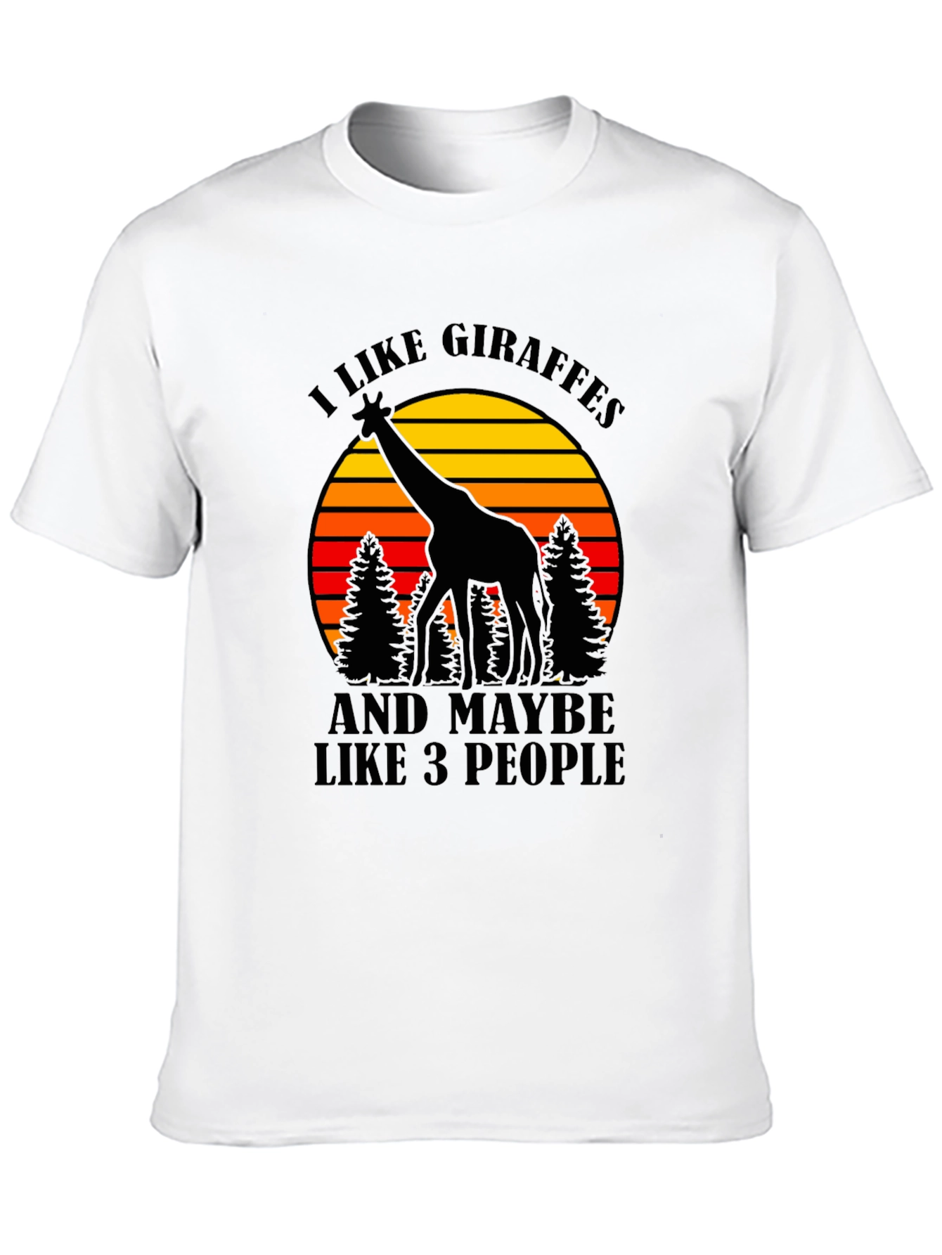 I Like Giraffes T-Shirt - Mens Black Tee