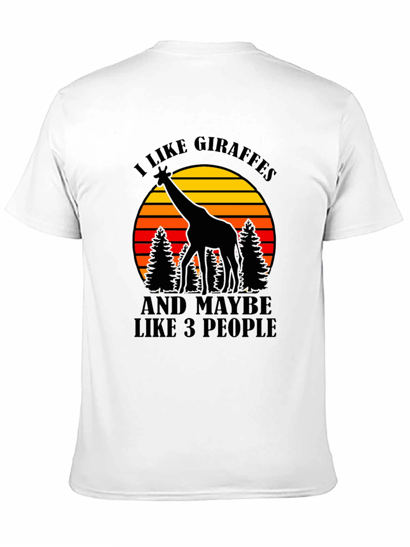 I Like Giraffes T-Shirt - Mens Black Tee