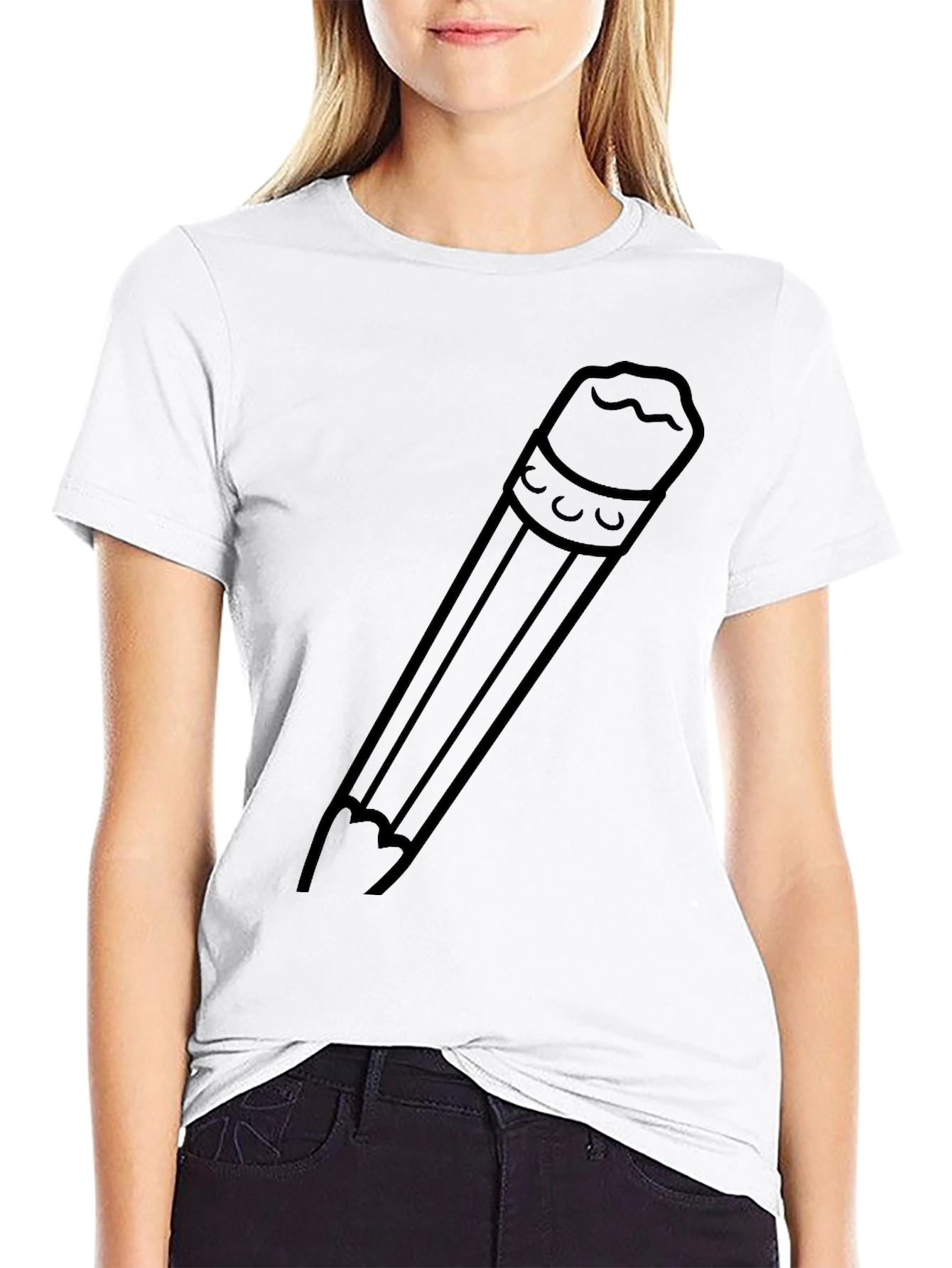 Pencil Graphic Tee - Classic Style