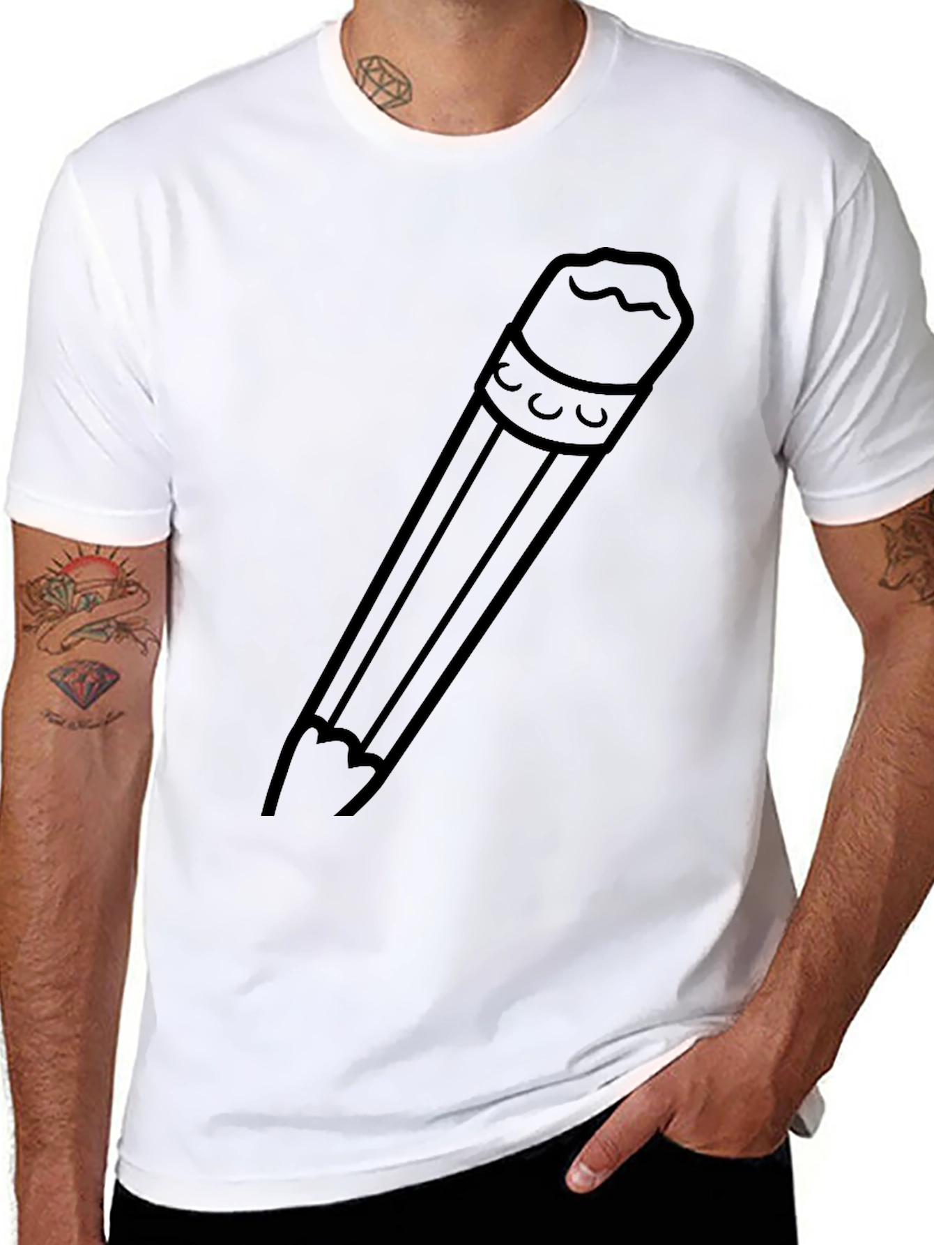 Pencil Graphic Tee - Classic Style