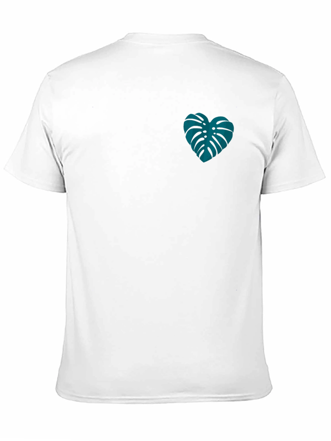 Monstera Heart Graphic Tee - Black Casual T-Shirt