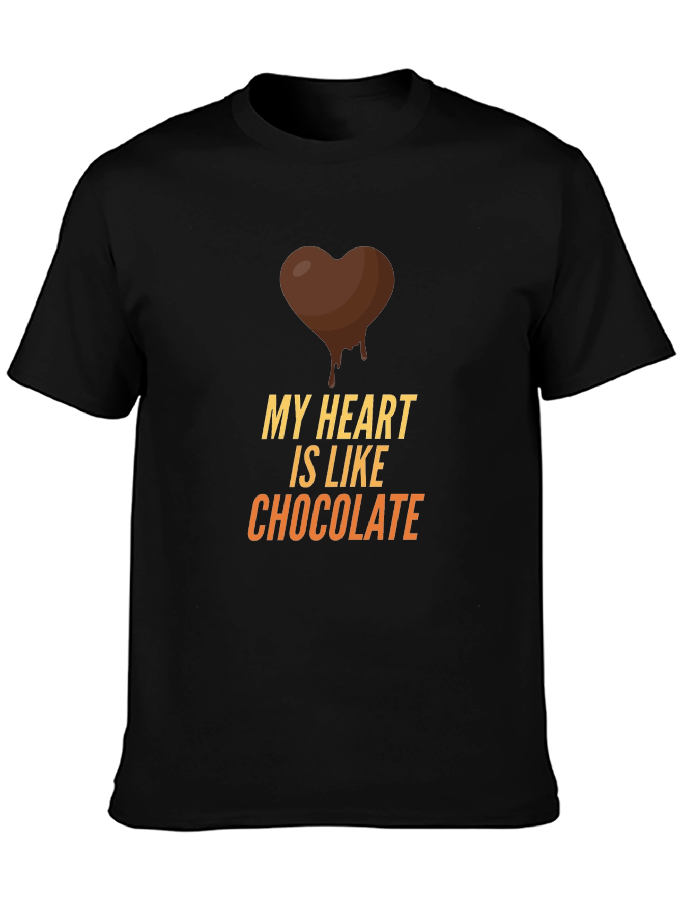 My Heart is Like Chocolate Black T-Shirt