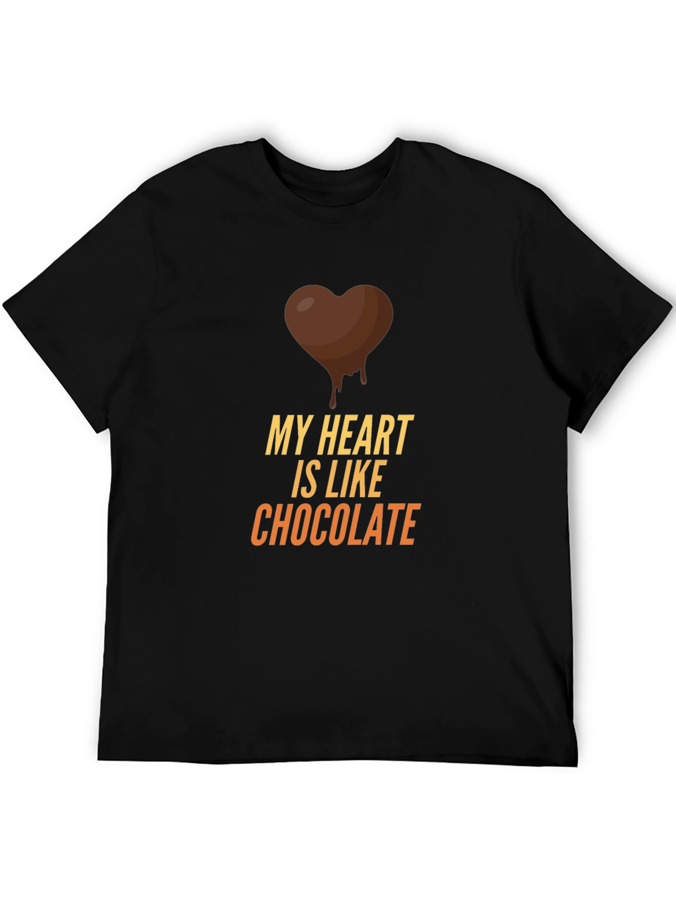 My Heart is Like Chocolate Black T-Shirt