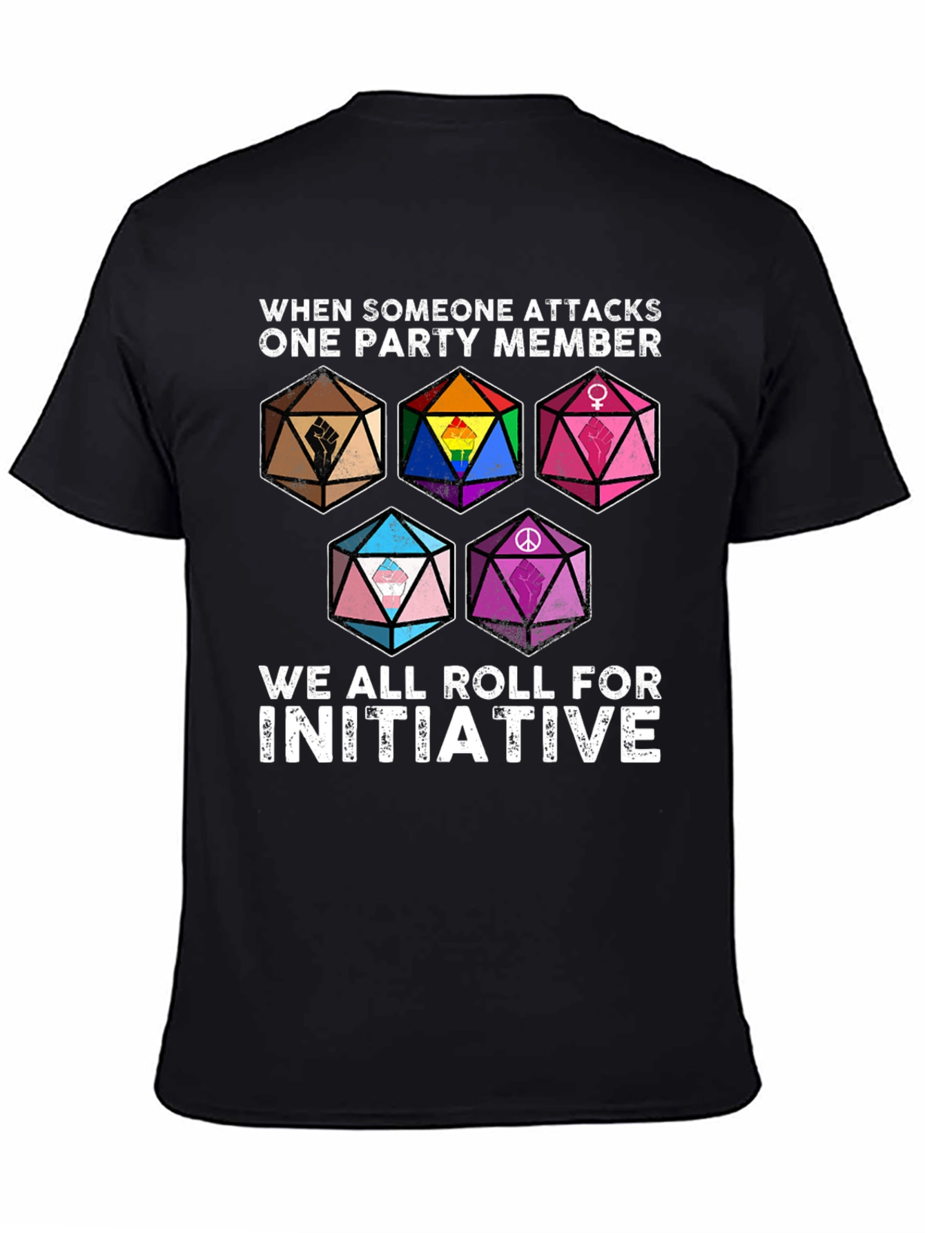 RPG Pride Dice T-Shirt - Roll for Initiative!