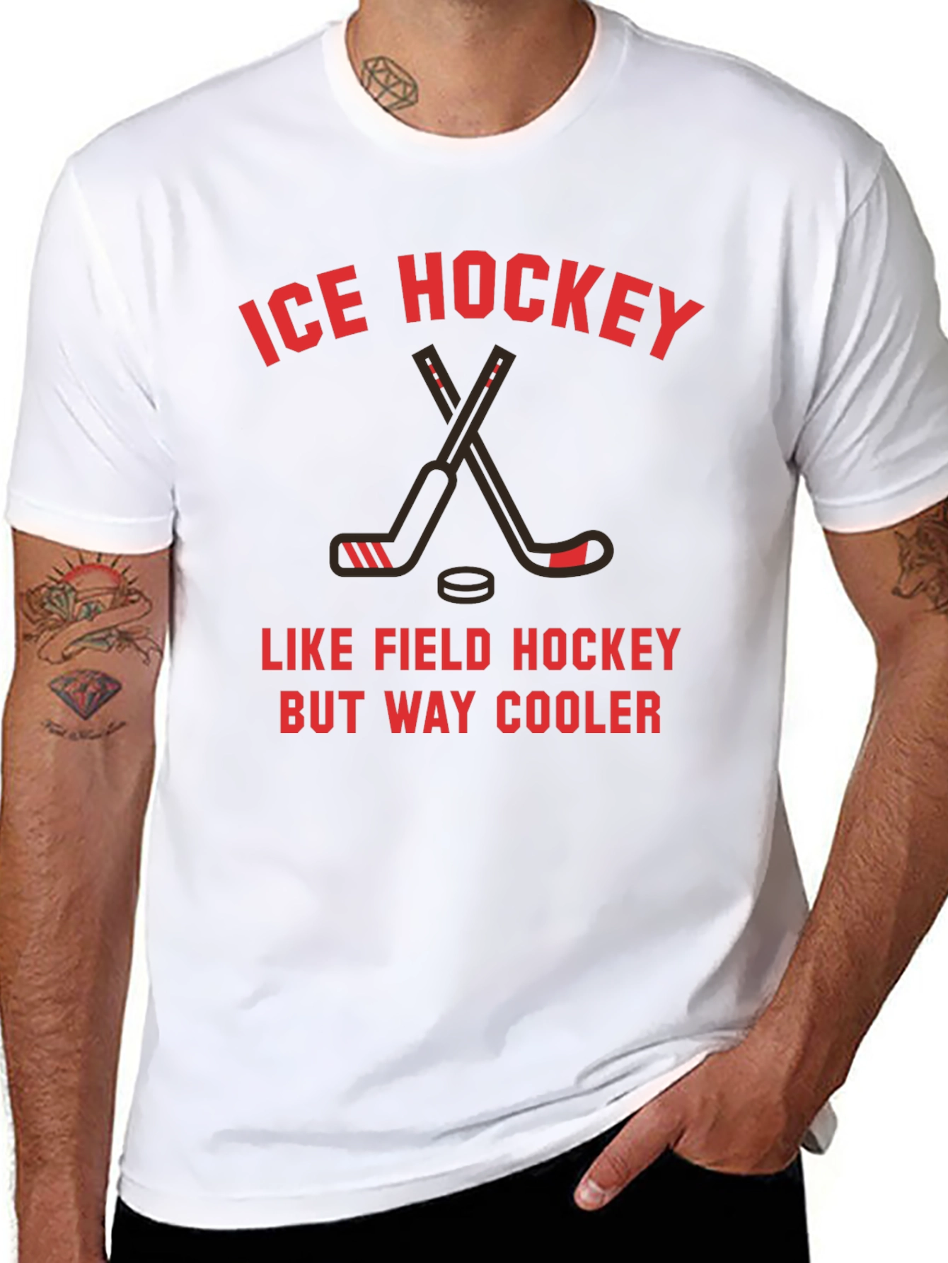 Ice Hockey T-Shirt - Cooler Than Field Hockey!
