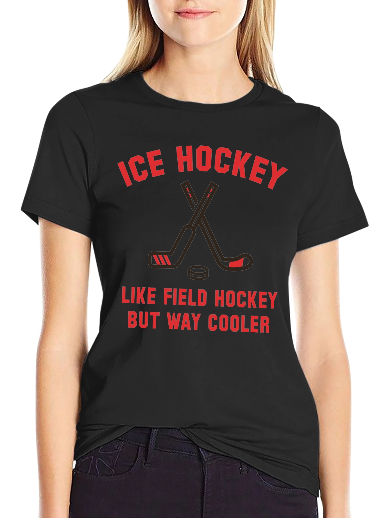 Ice Hockey T-Shirt - Cooler Than Field Hockey!