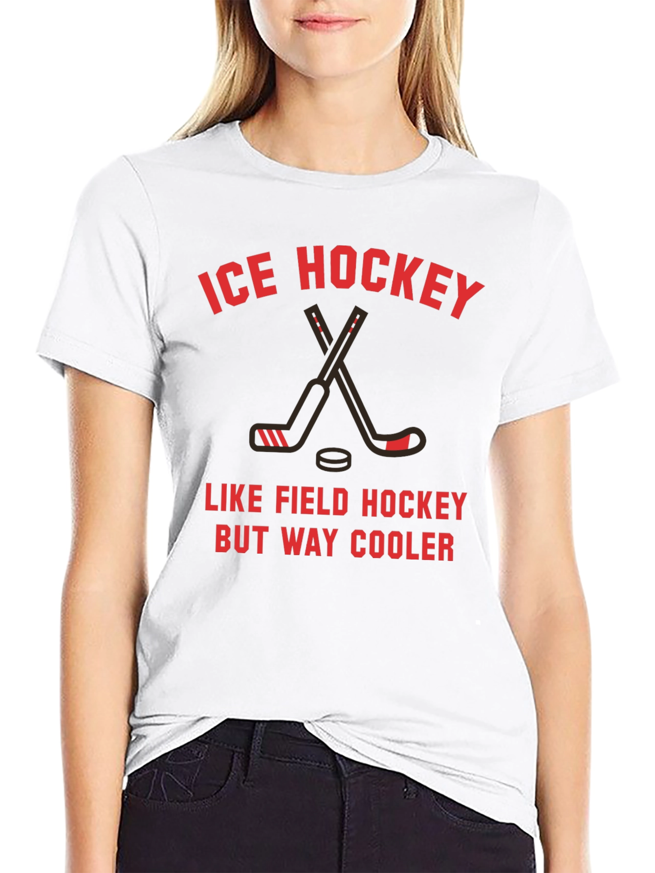 Ice Hockey T-Shirt - Cooler Than Field Hockey!