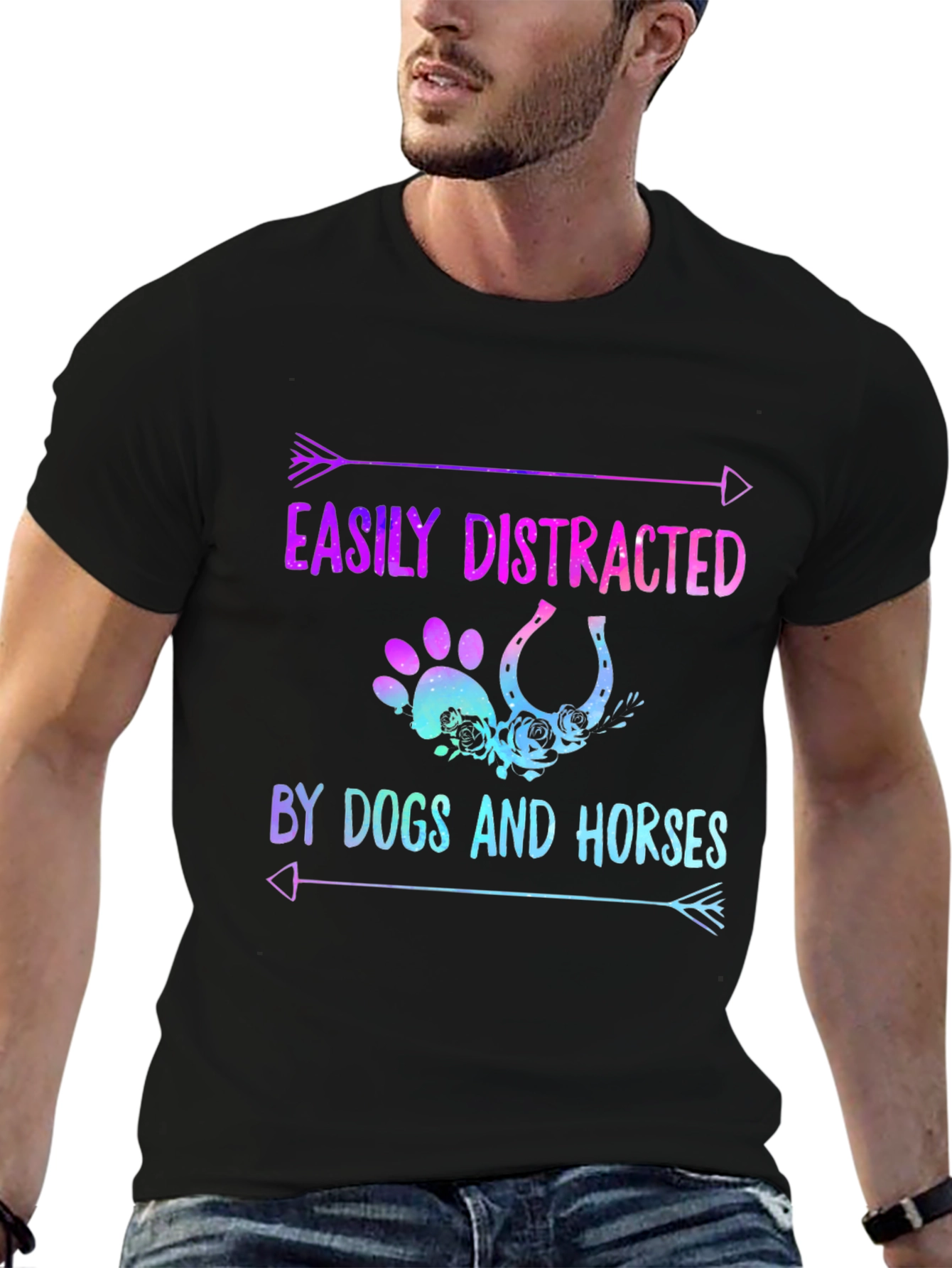Easily Distracted by Dogs and Horses Tee
