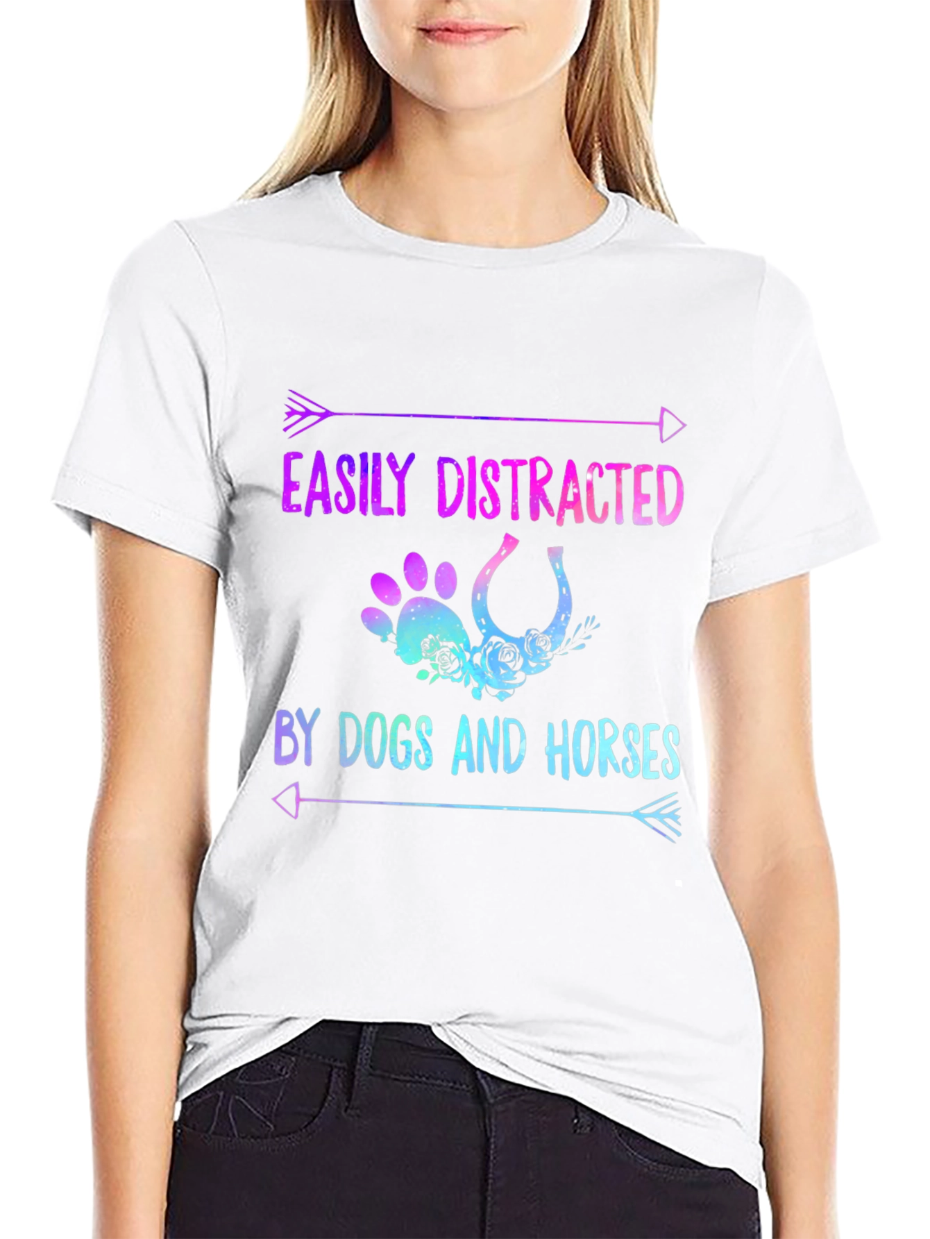 Easily Distracted by Dogs and Horses Tee