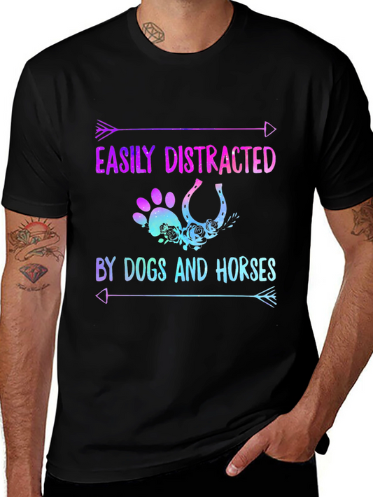 Easily Distracted by Dogs and Horses Tee