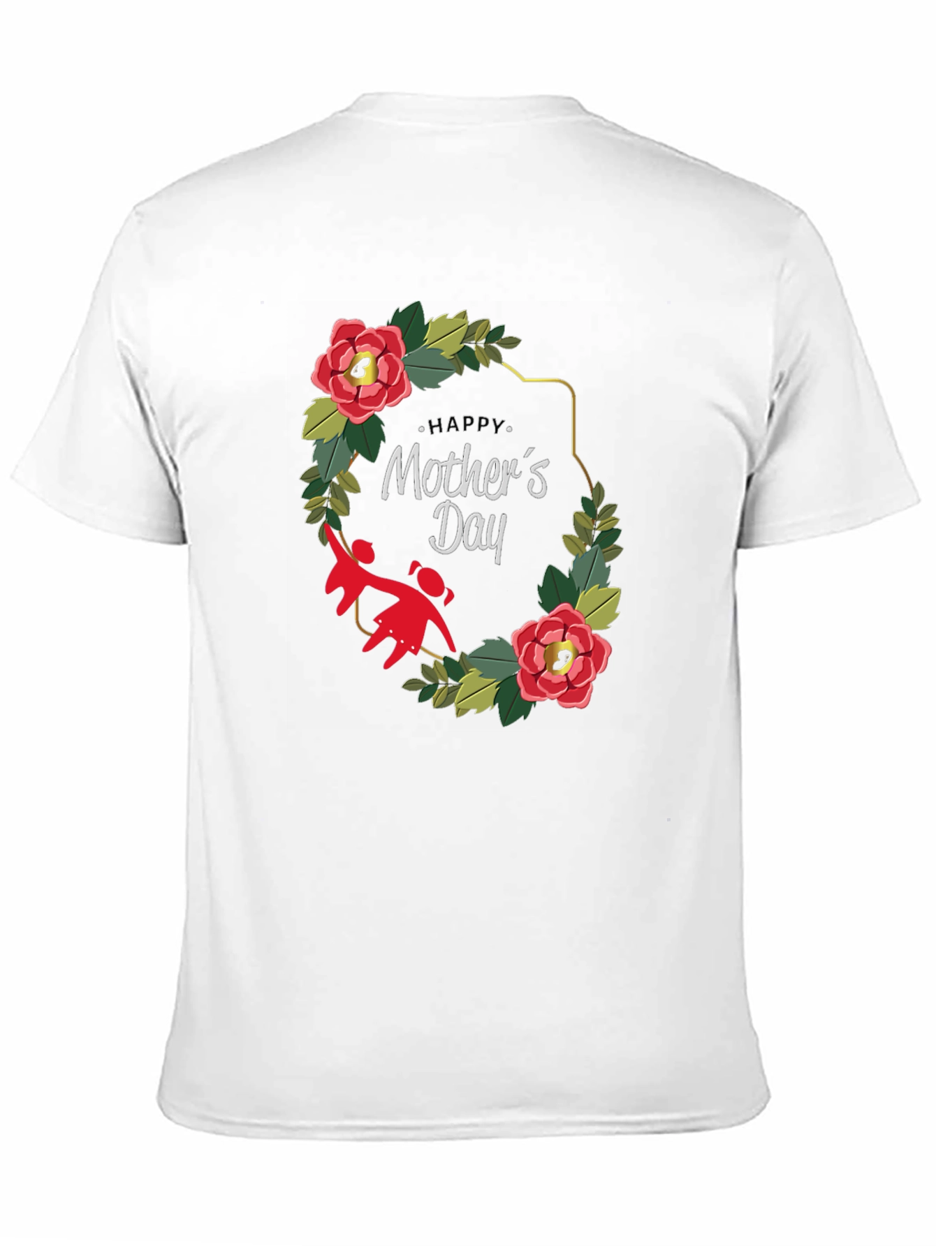 Mothers Day Floral Wreath T-Shirt