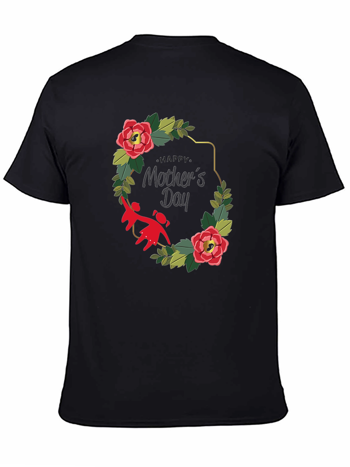 Mothers Day Floral Wreath T-Shirt