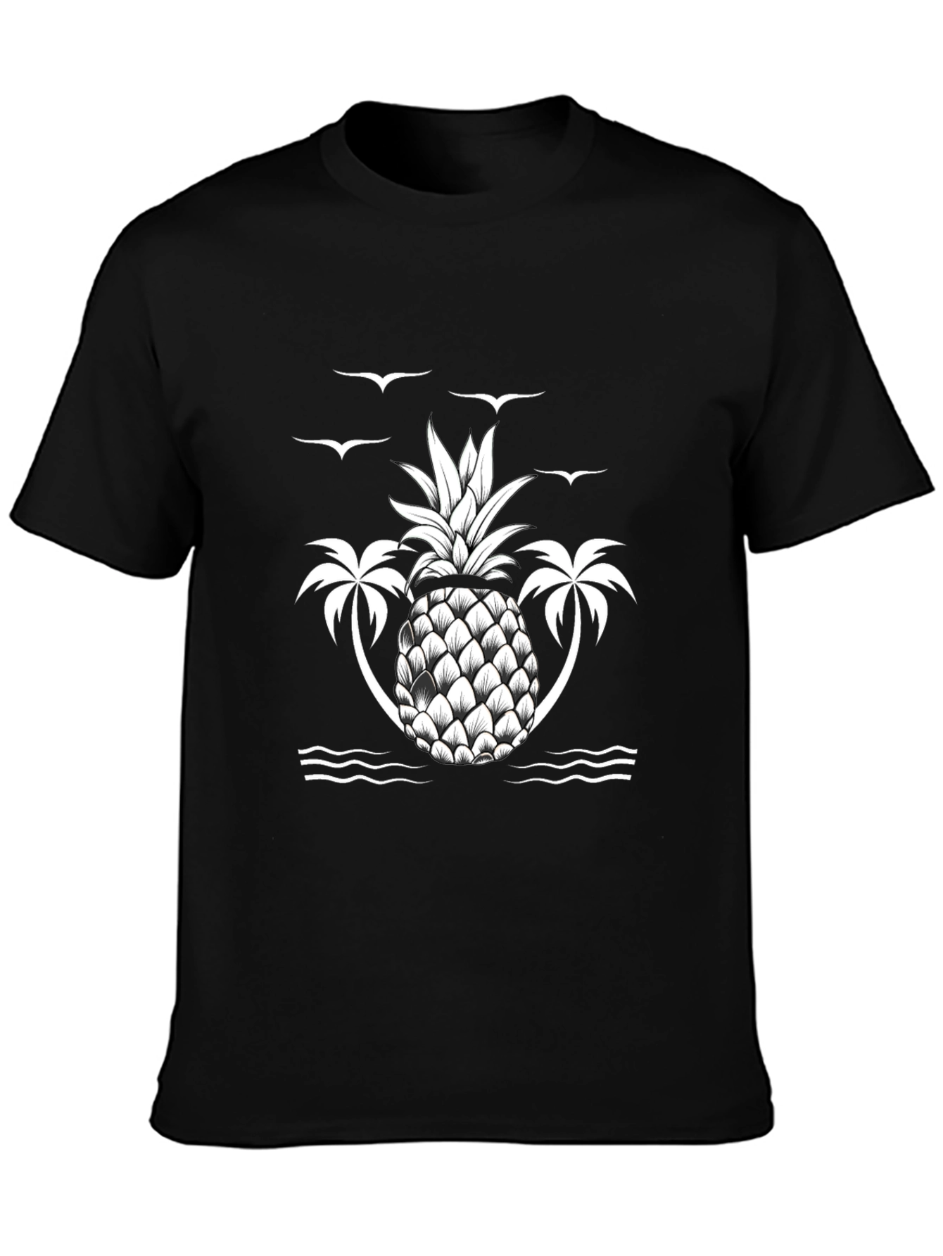 Tropical Pineapple Palm Tree Graphic Tee