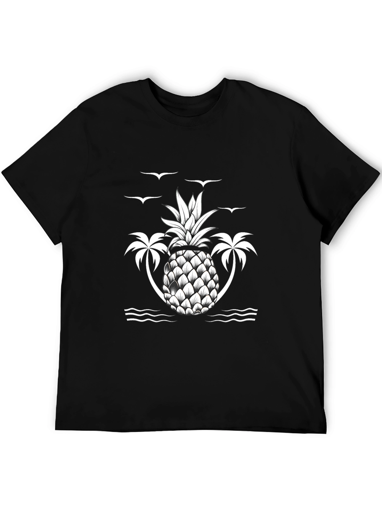 Tropical Pineapple Palm Tree Graphic Tee