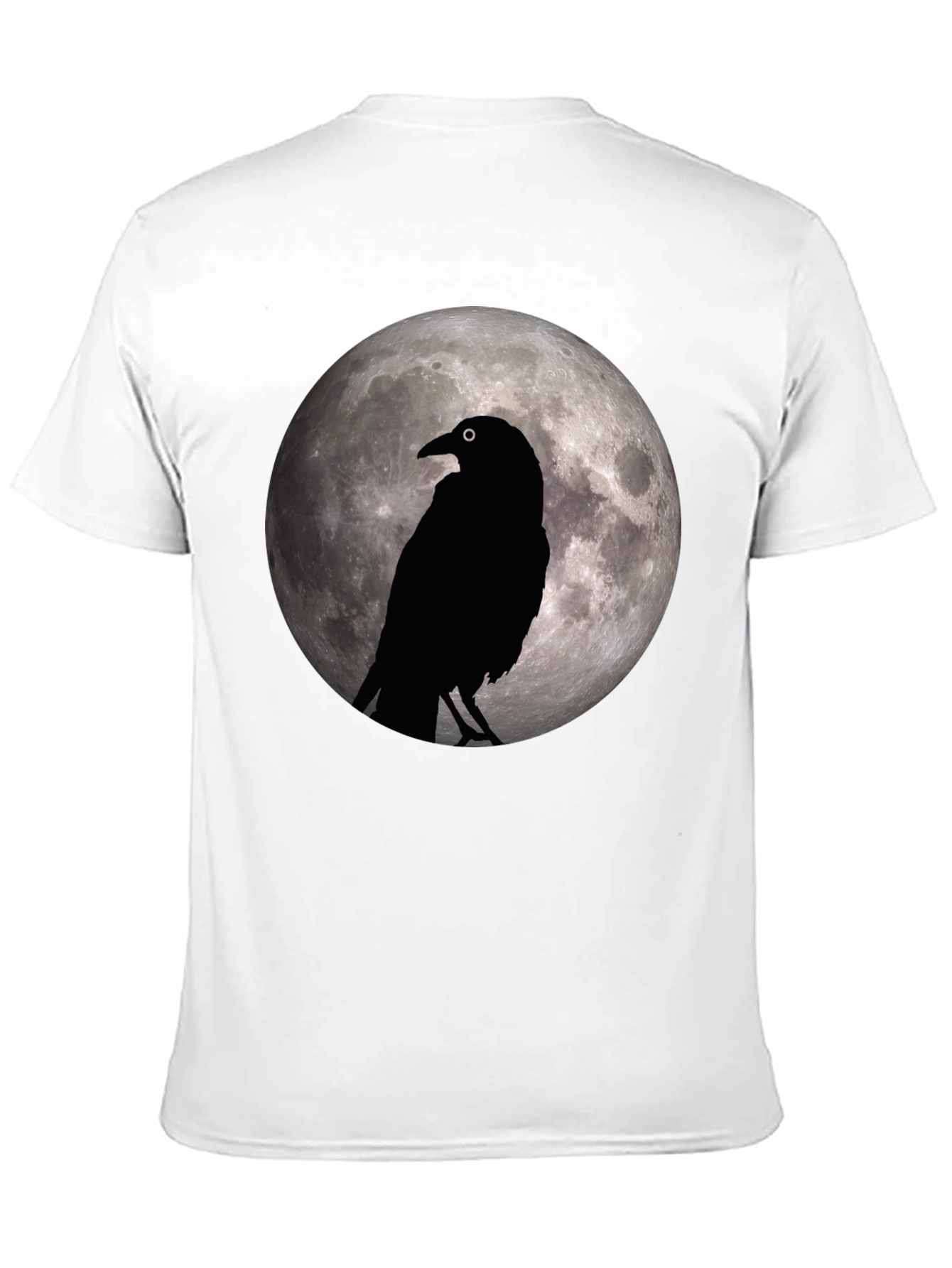 Raven Moon Graphic Tee - Stylish Black Cotton T-Shirt
