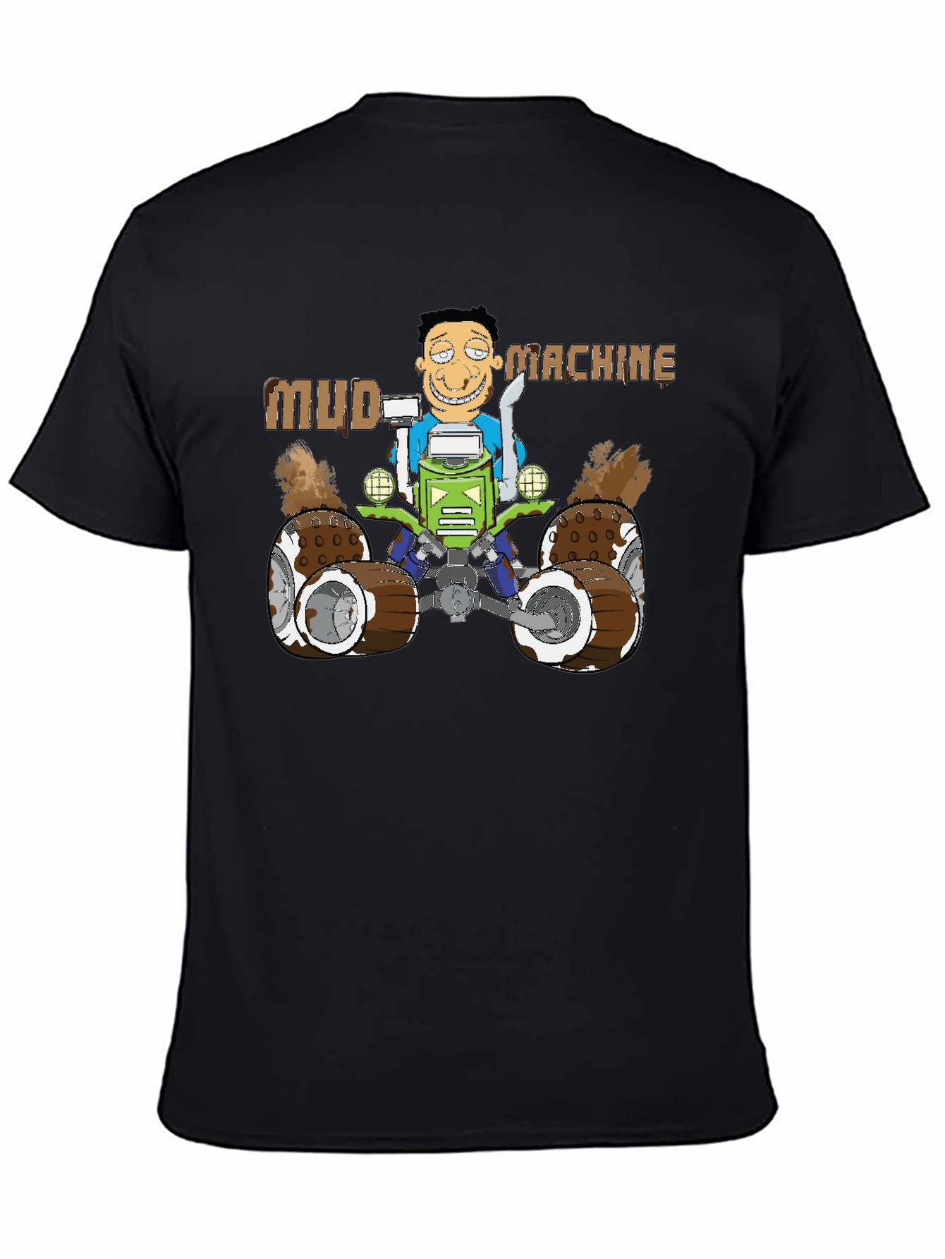 Mud Machine Cartoon Graphic T-Shirt