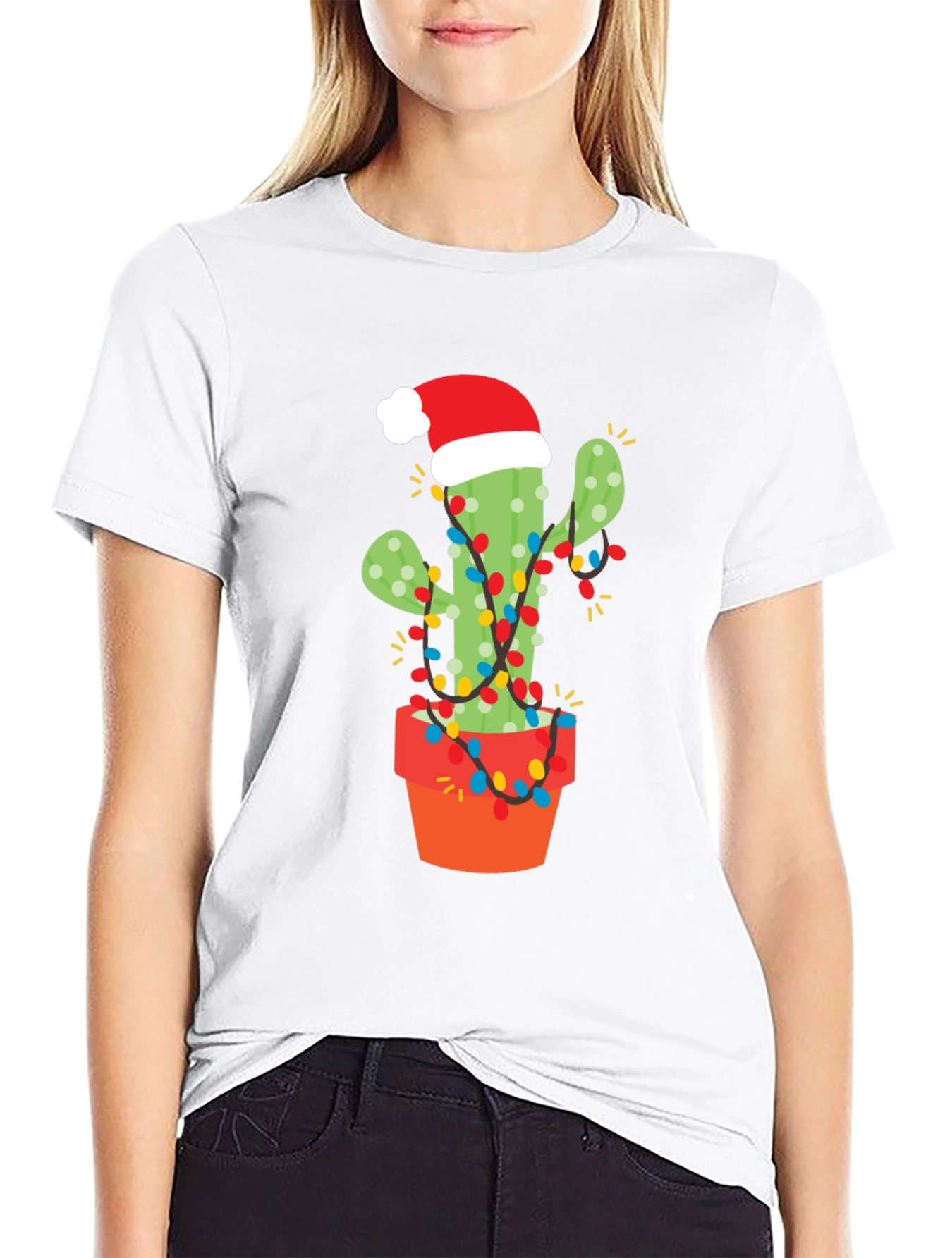 Festive Cactus Christmas T-Shirt - Holiday Cheer!