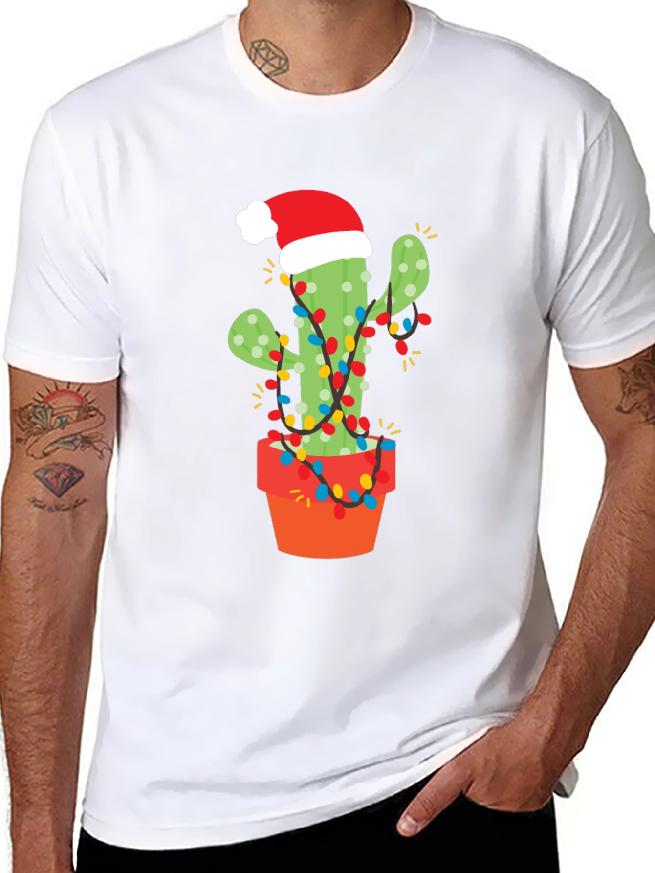 Festive Cactus Christmas T-Shirt - Holiday Cheer!