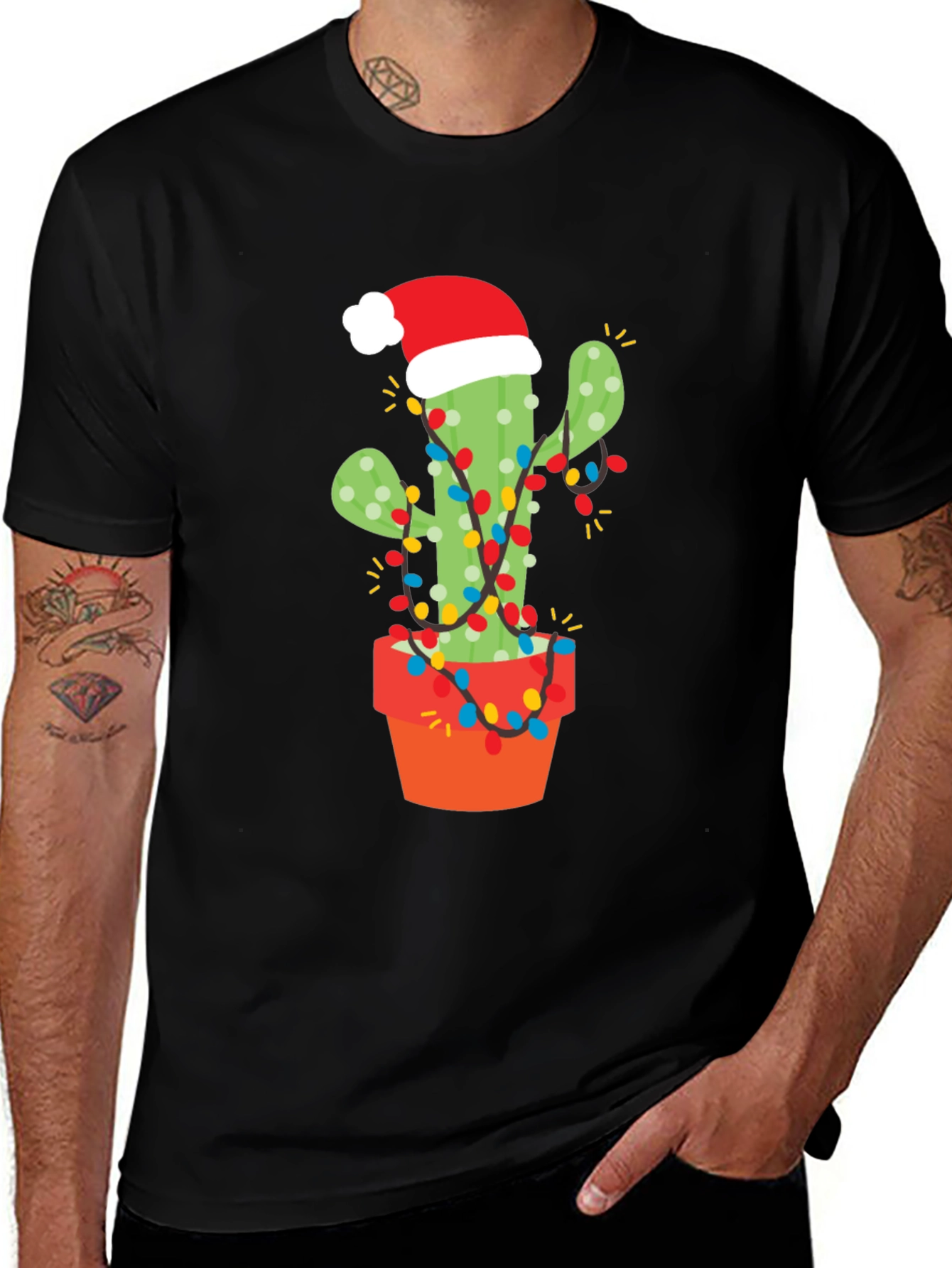 Festive Cactus Christmas T-Shirt - Holiday Cheer!