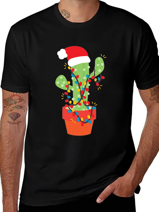 Festive Cactus Christmas T-Shirt - Holiday Cheer!