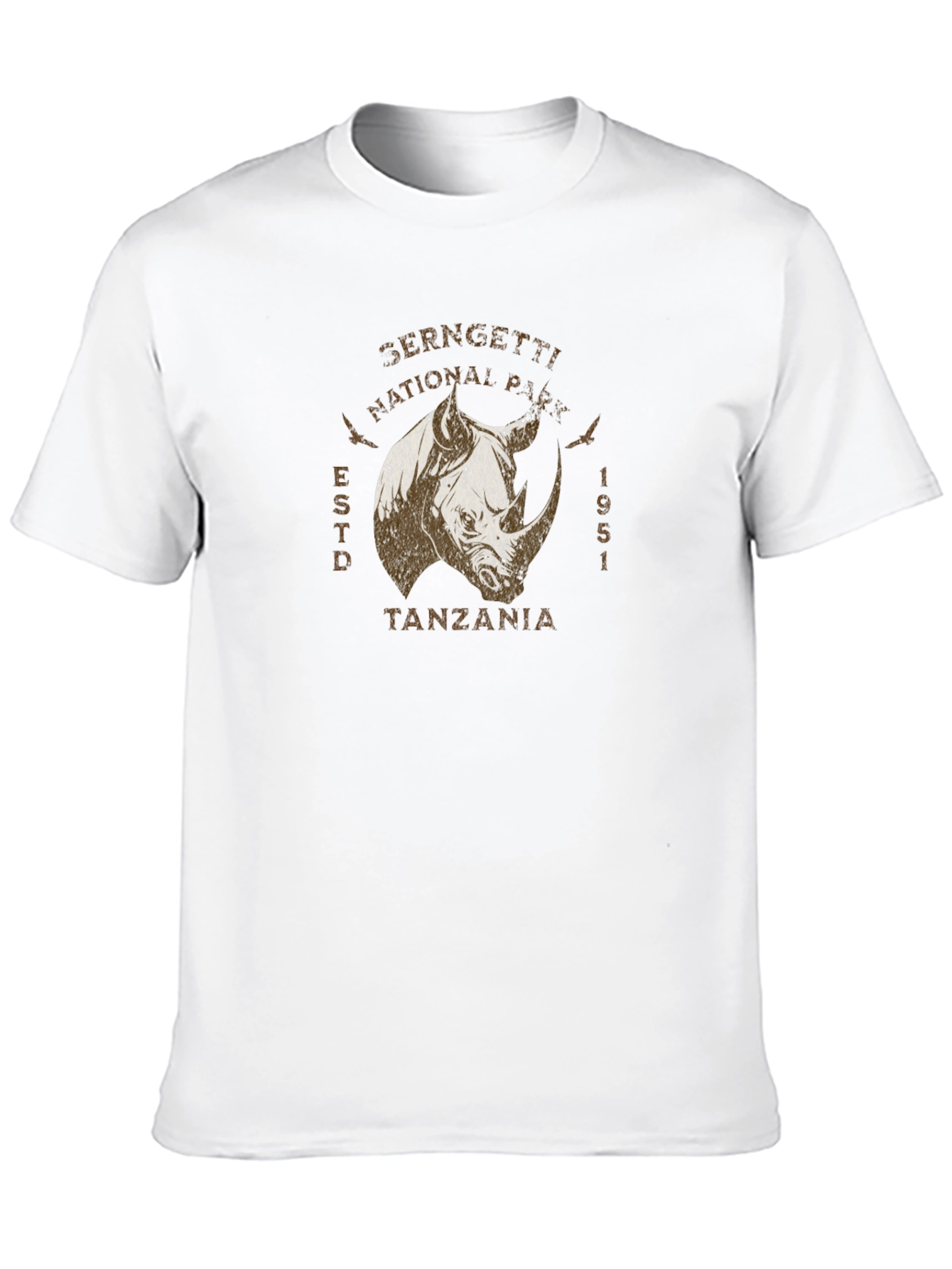 Serengeti Rhino Graphic Tee - Black