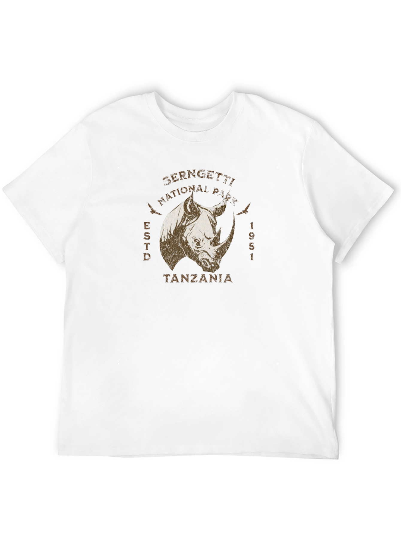 Serengeti Rhino Graphic Tee - Black