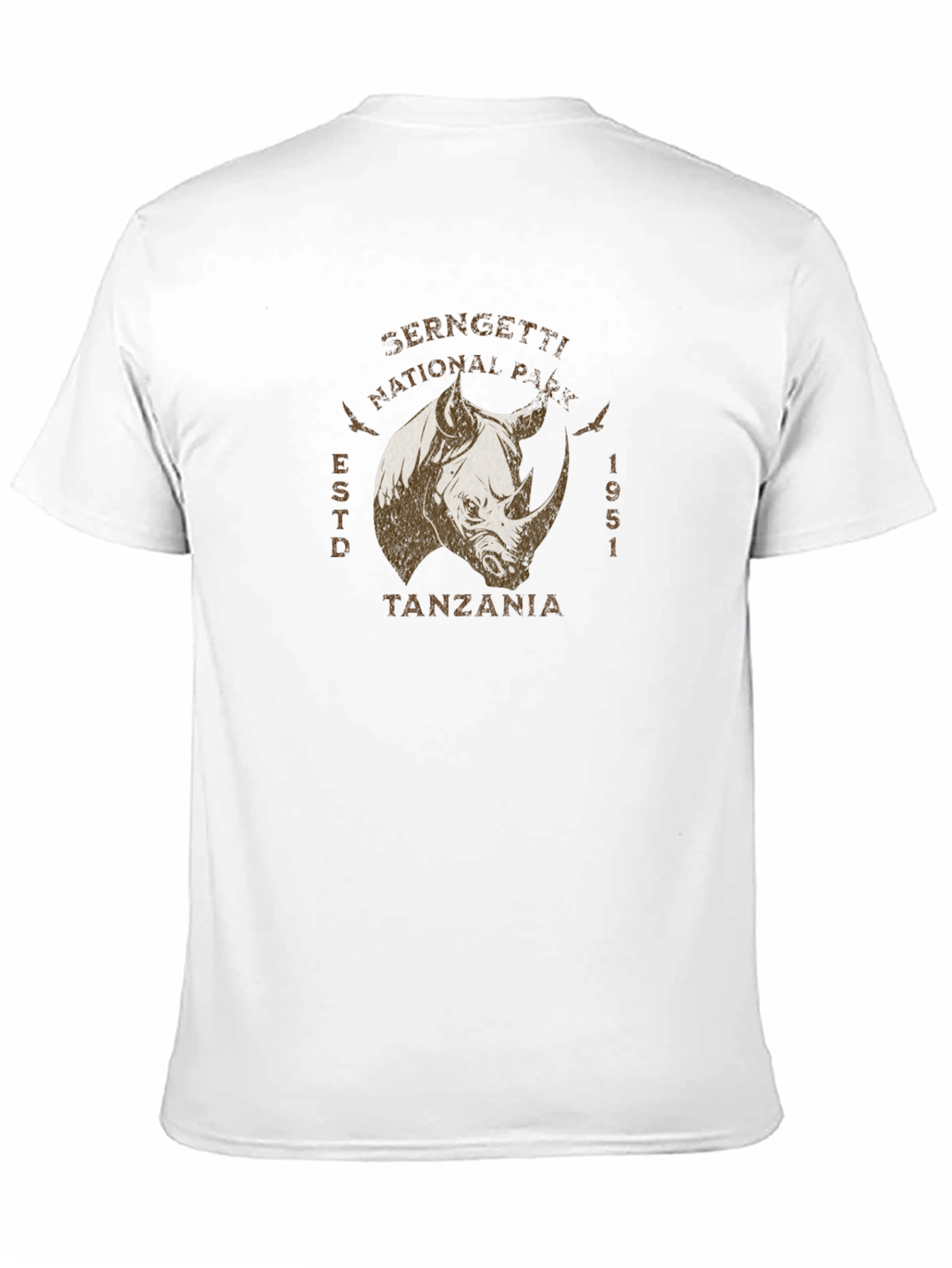Serengeti Rhino Graphic Tee - Black
