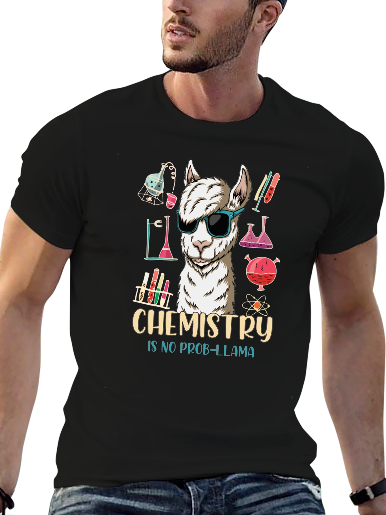 Chemistry Llama Graphic Tee - Science Humor