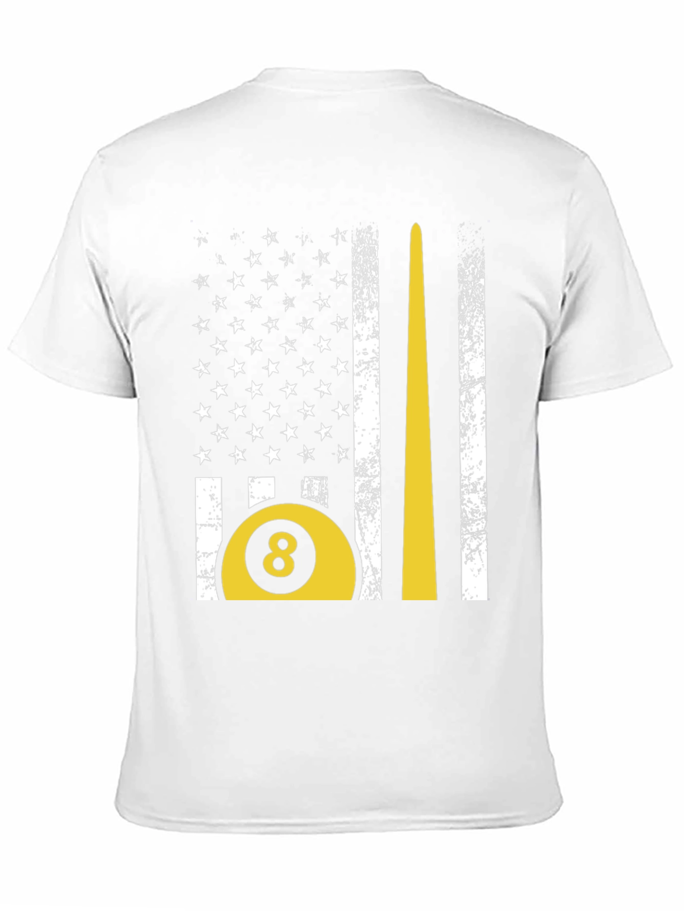 Billiards 8-Ball American Flag Graphic T-Shirt