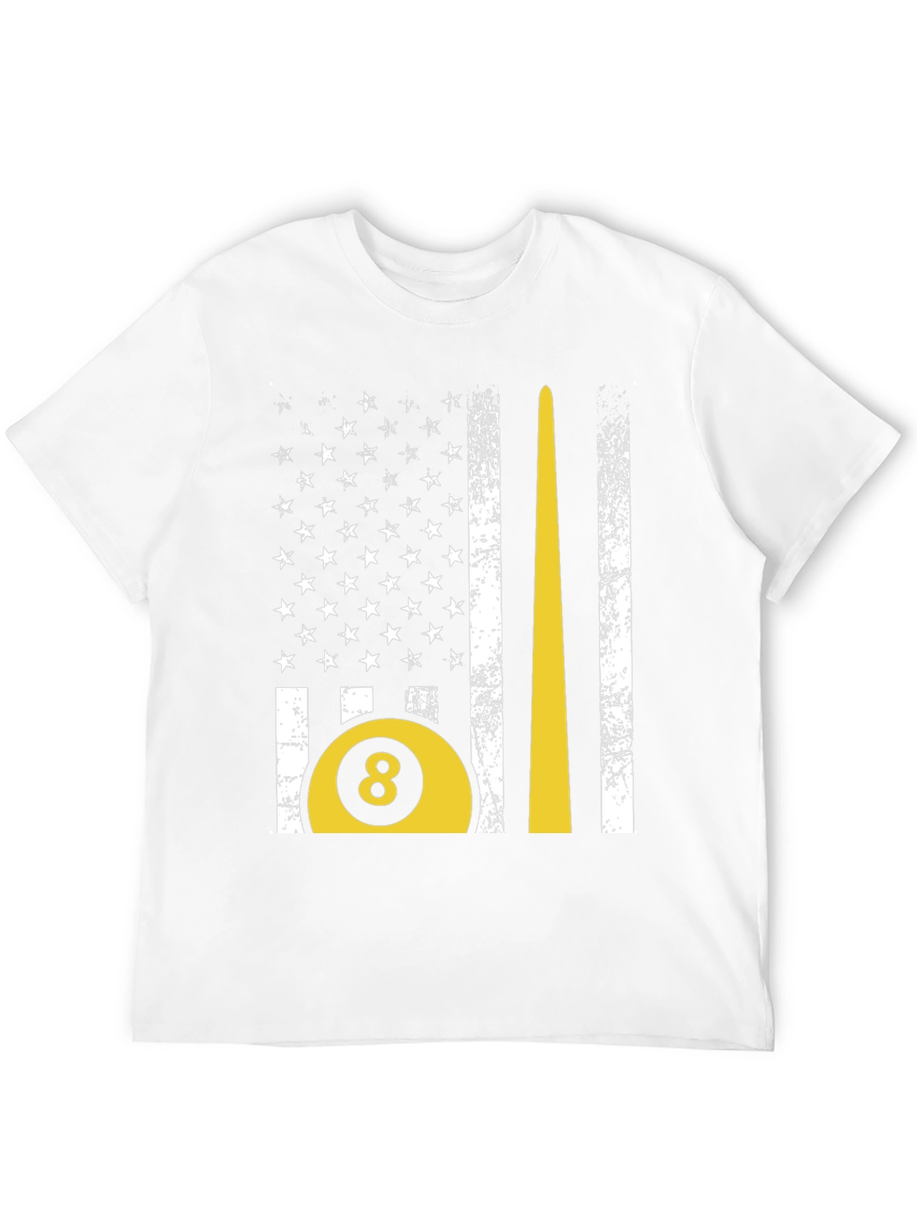 Billiards 8-Ball American Flag Graphic T-Shirt