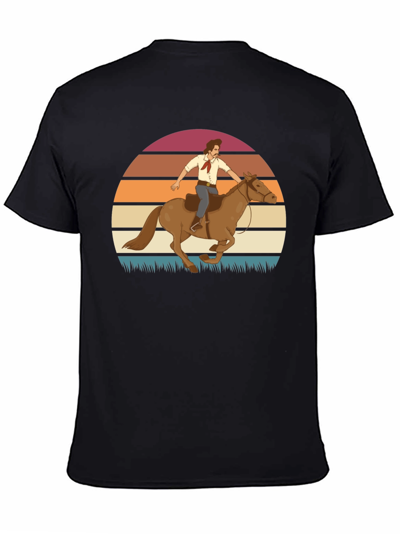 Retro Cowboy Sunset Graphic Tee