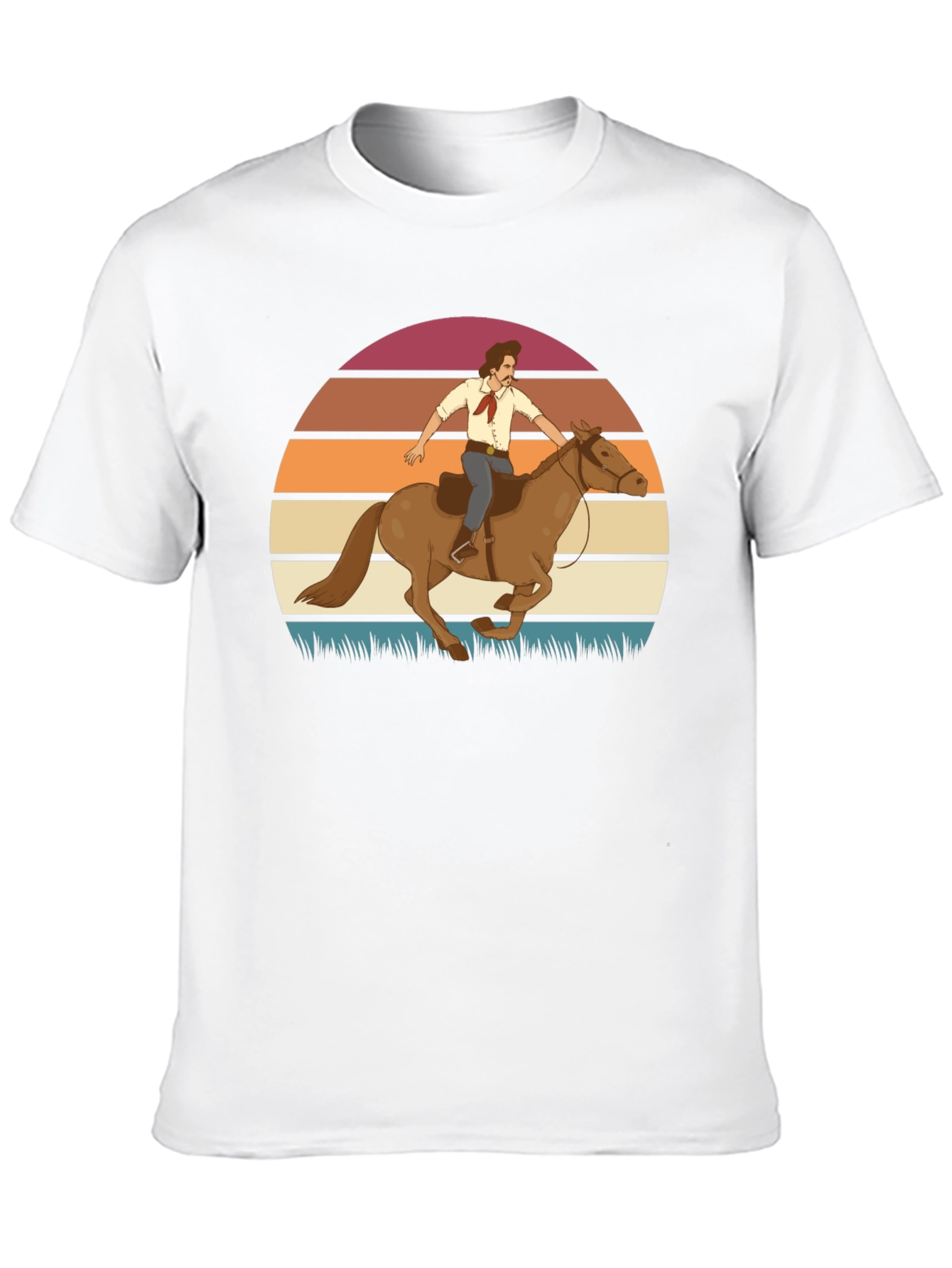 Retro Cowboy Sunset Graphic Tee