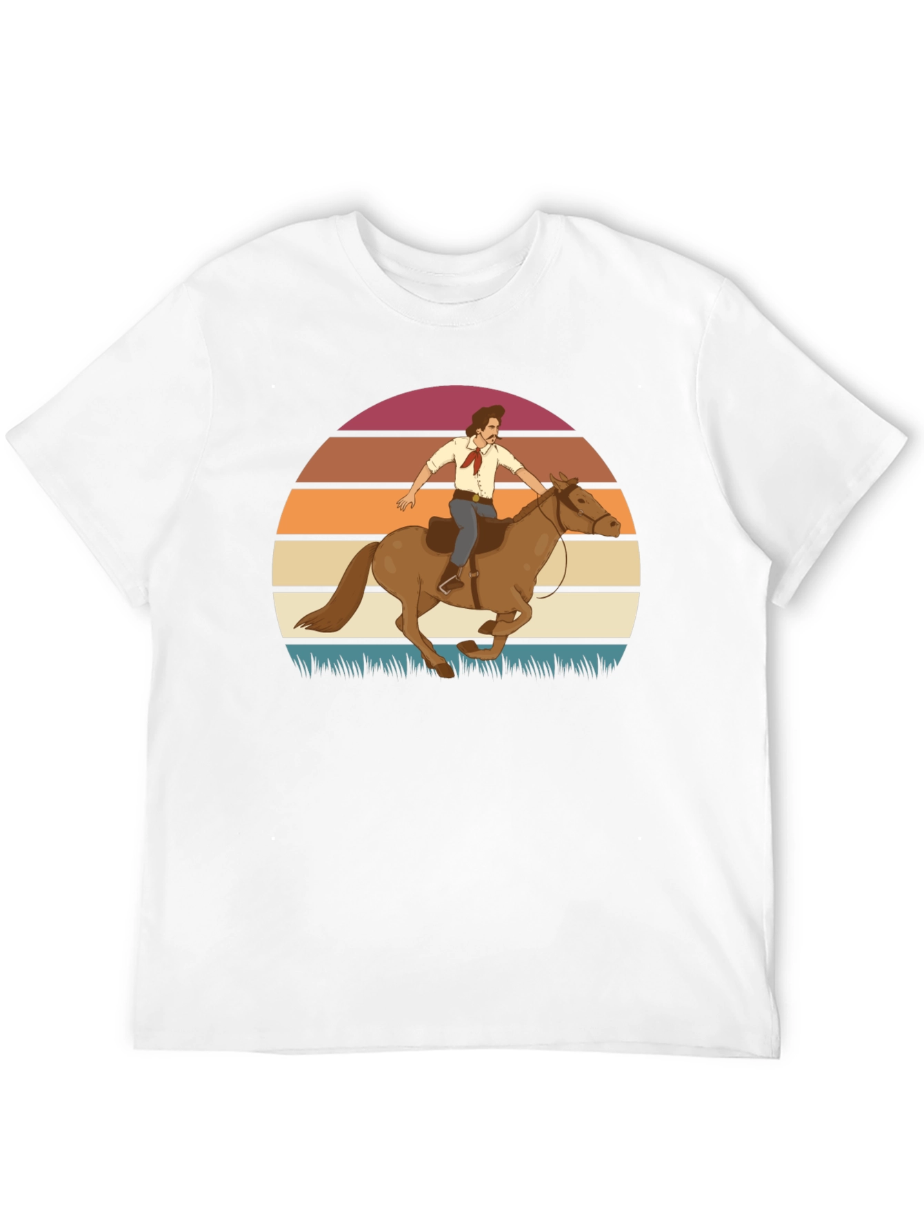 Retro Cowboy Sunset Graphic Tee