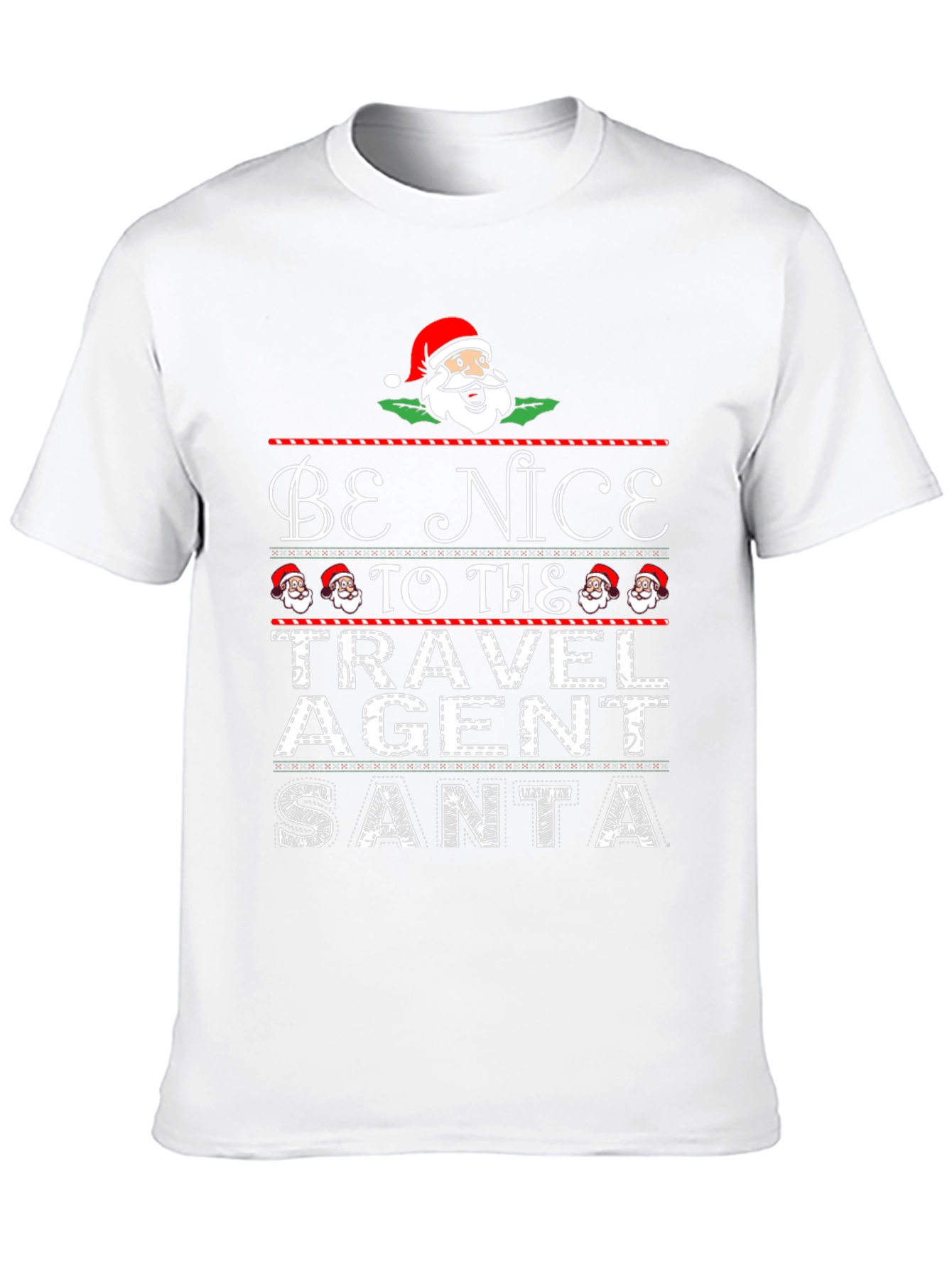 Be Nice To The Travel Agent Santa T-Shirt